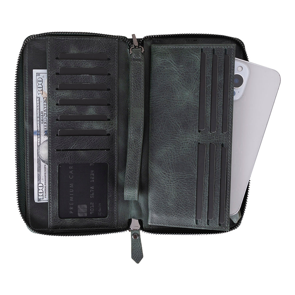 Portefeuille en cuir véritable Aristo