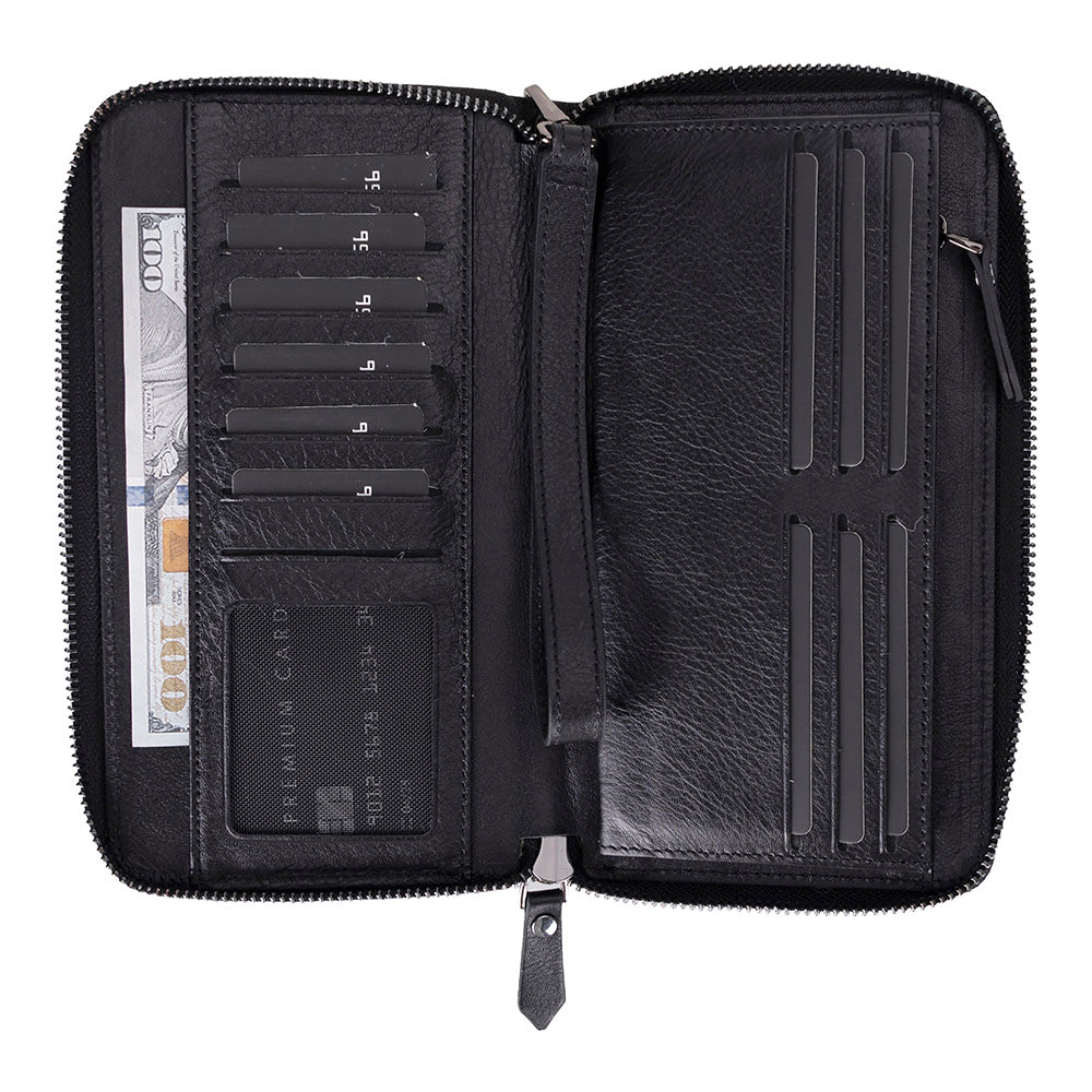 Portefeuille en cuir véritable Aristo