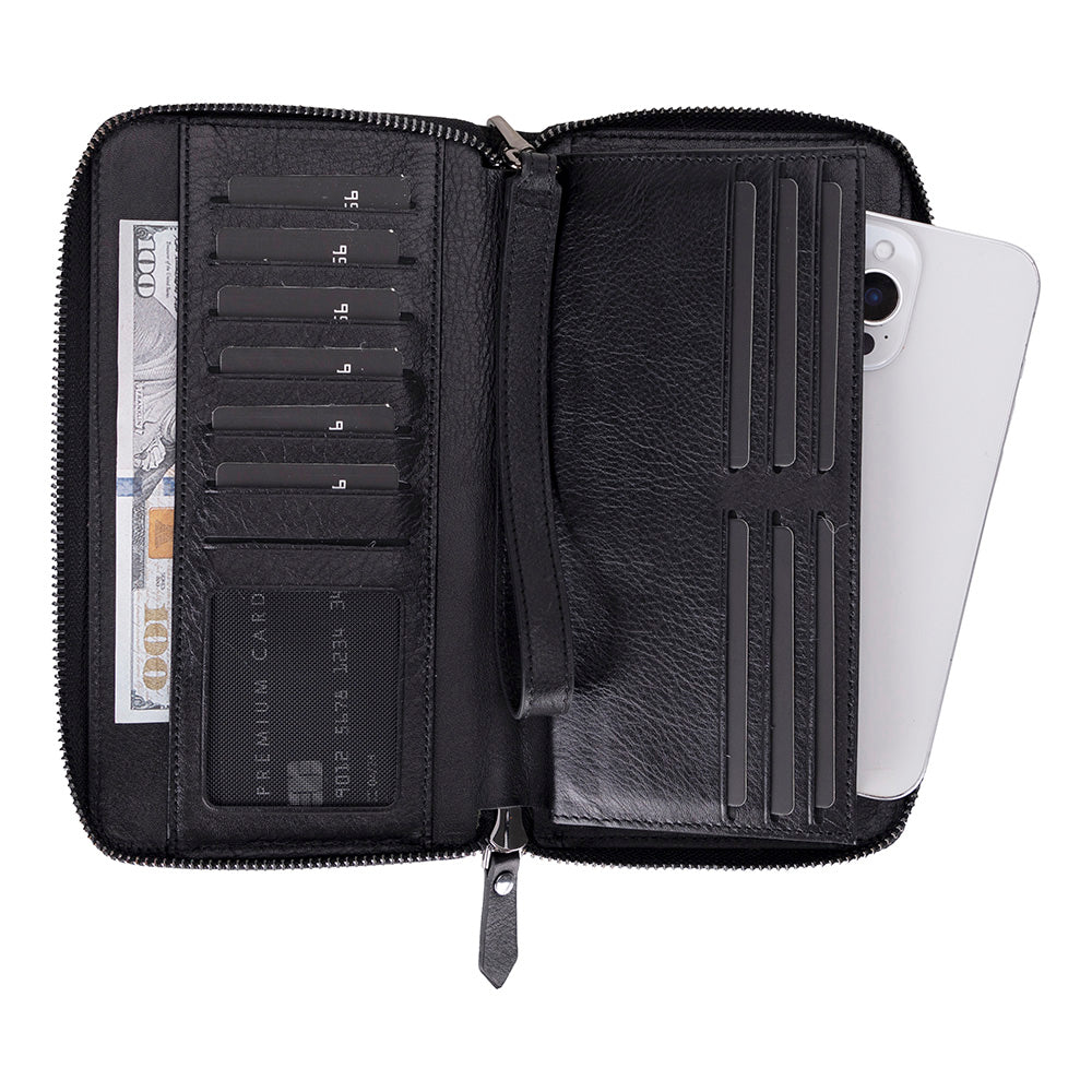 Portefeuille en cuir véritable Aristo