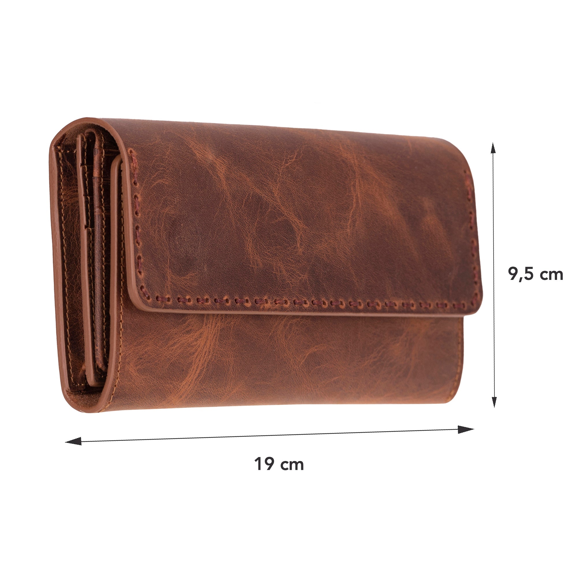 Portefeuille femme en cuir noble