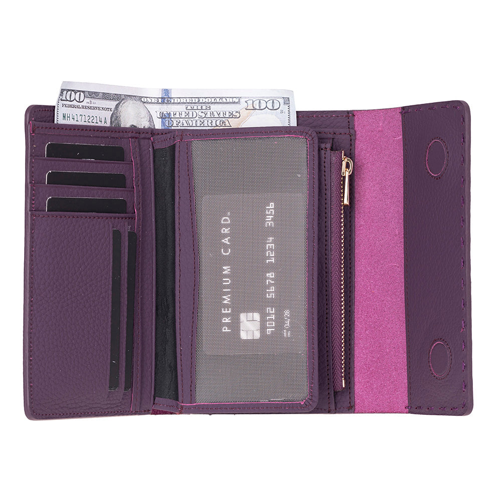Portefeuille femme en cuir Linea