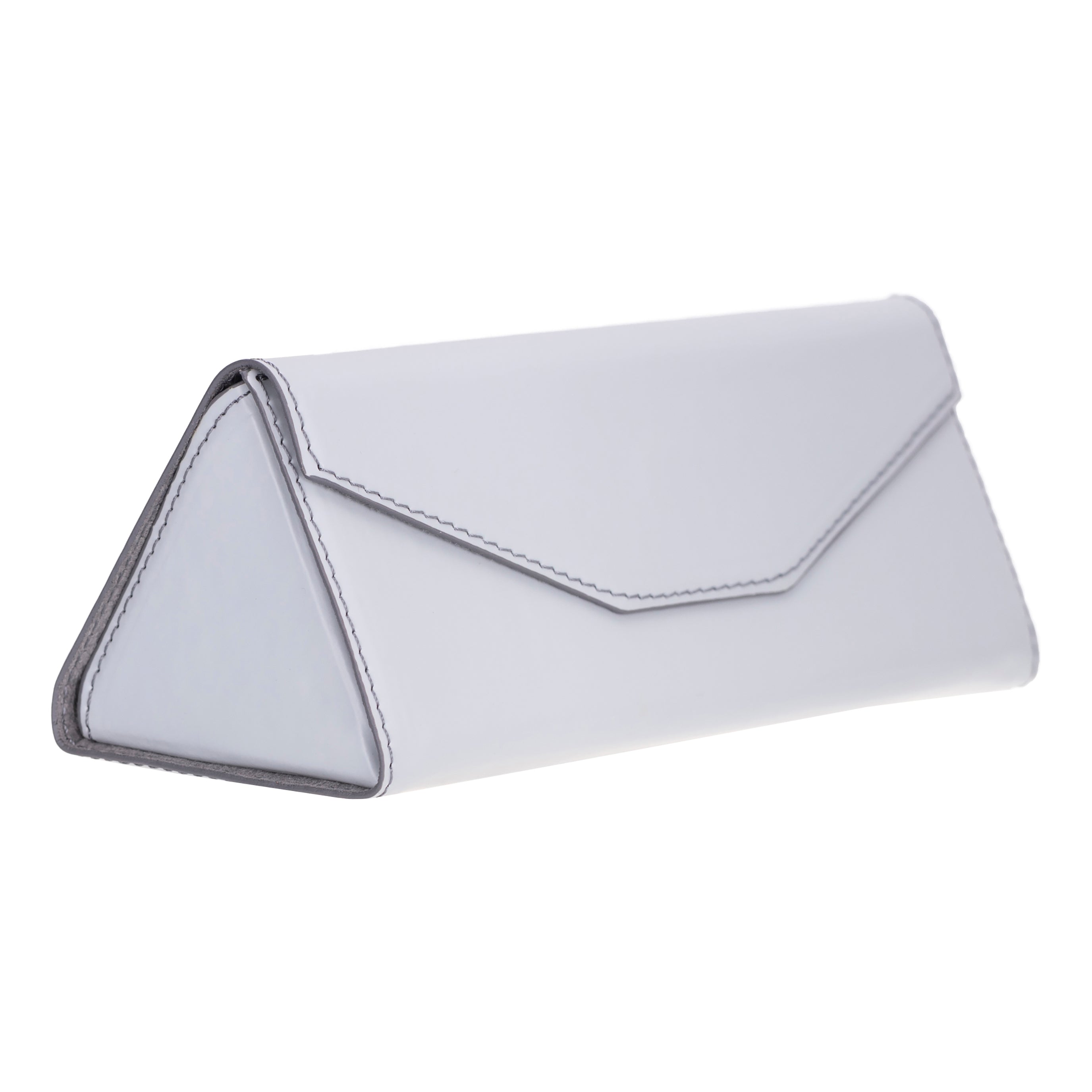 White glasses case on a white background
