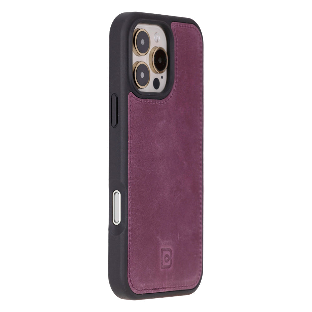 Étui portefeuille en cuir Fuzzy pour iPhone 16 Pro (6.3")