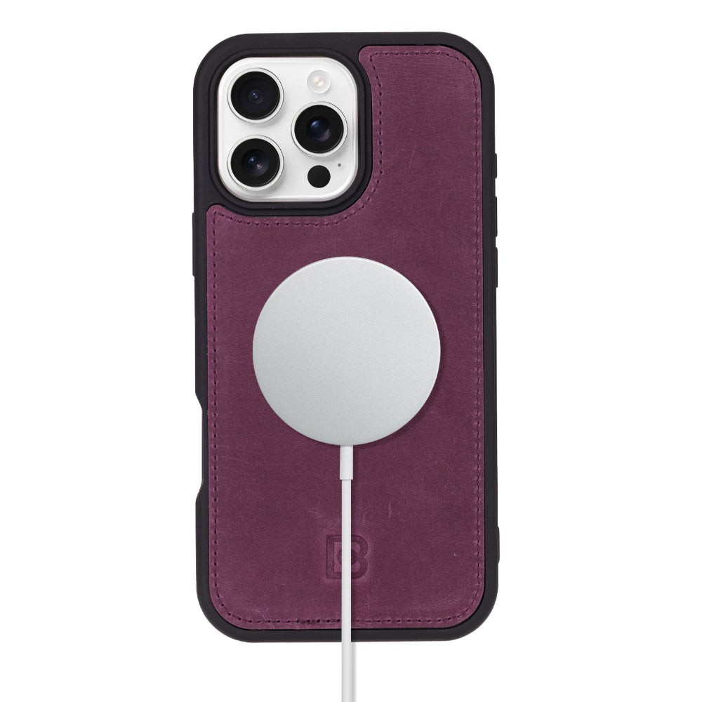 Étui portefeuille en cuir Fuzzy pour iPhone 16 Pro (6.3")