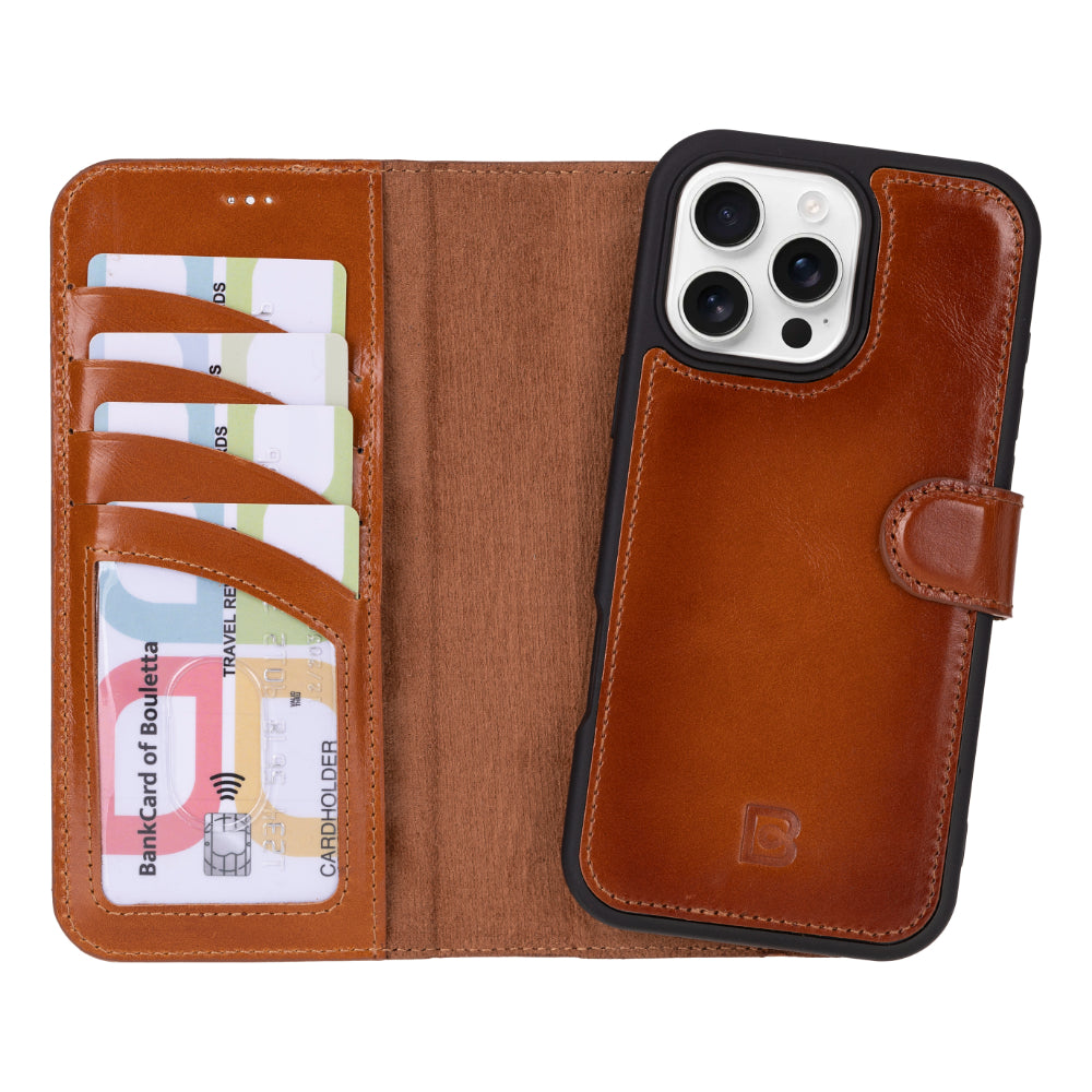 Monaco iPhone 15 Plus (6.7") Leather Wallet Case