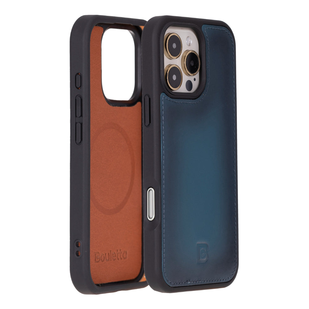 Étui portefeuille en cuir Fuzzy pour iPhone 16 Pro (6.3")