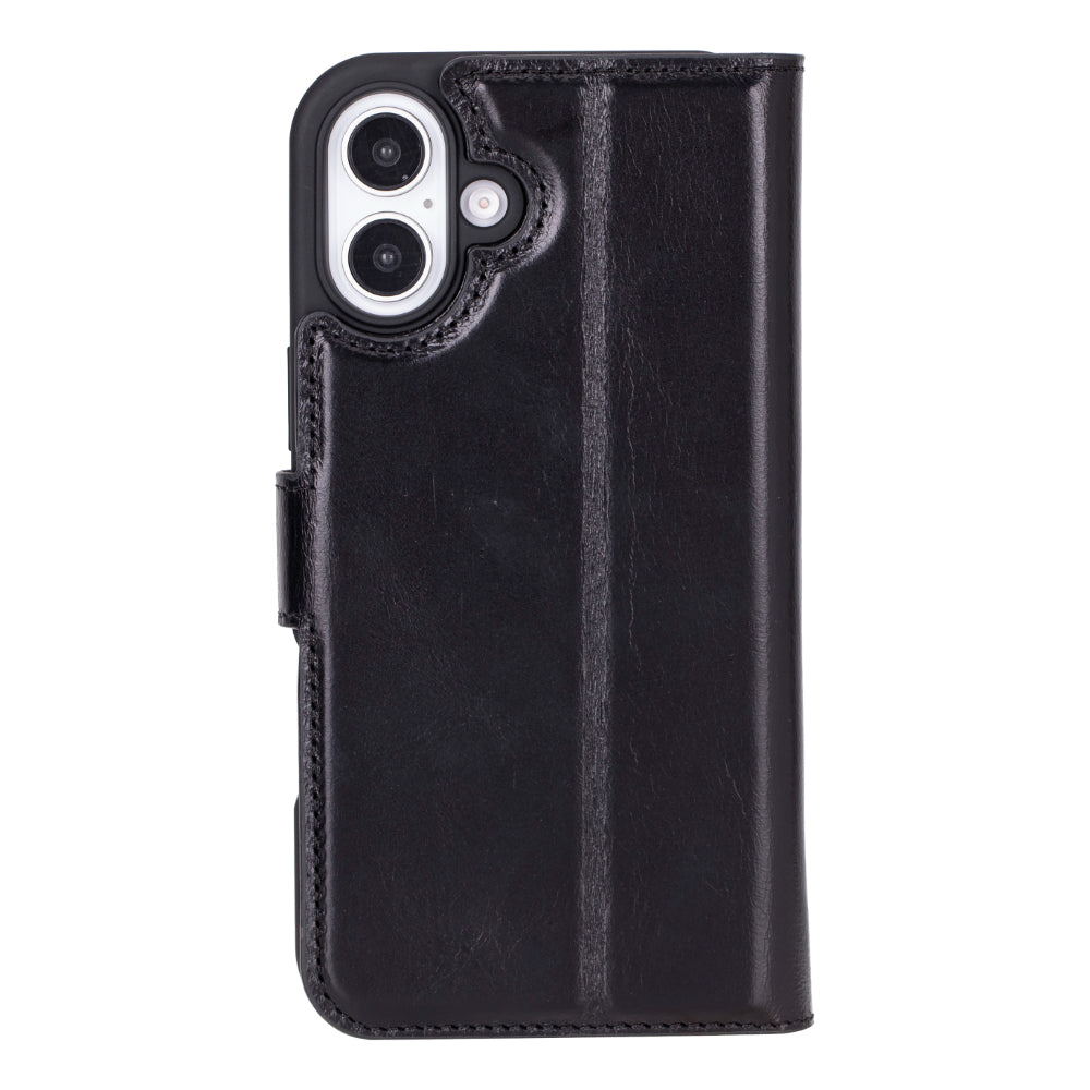 Fuzzy iPhone 16 Plus (6.7") Leder-Brieftaschenhülle