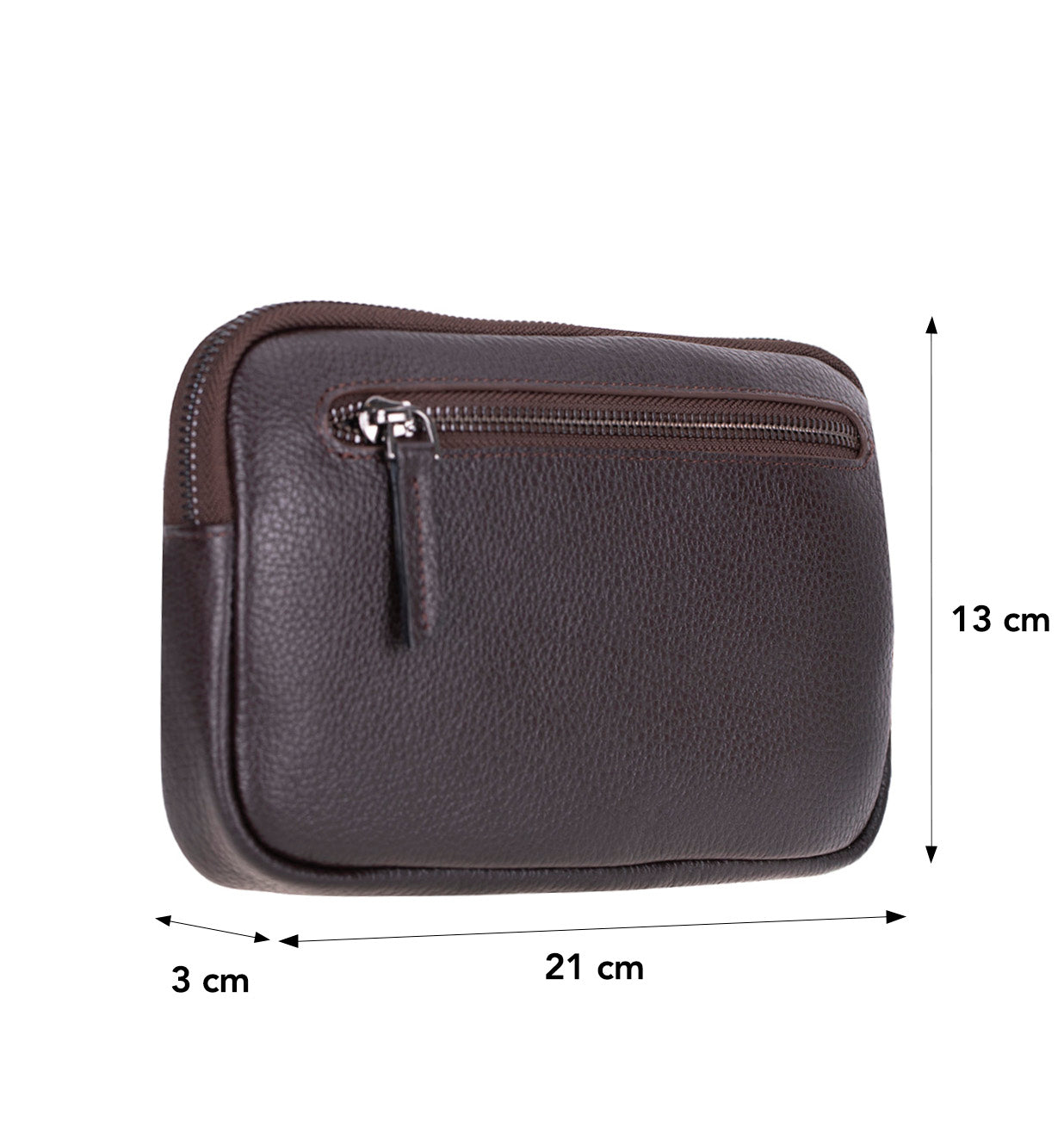 Elegant leather bag with hidden pocket and stylish wrist strap for daily use