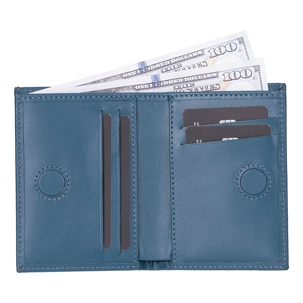 Slim handmade men’s wallet with 6 card slots and bill compartment