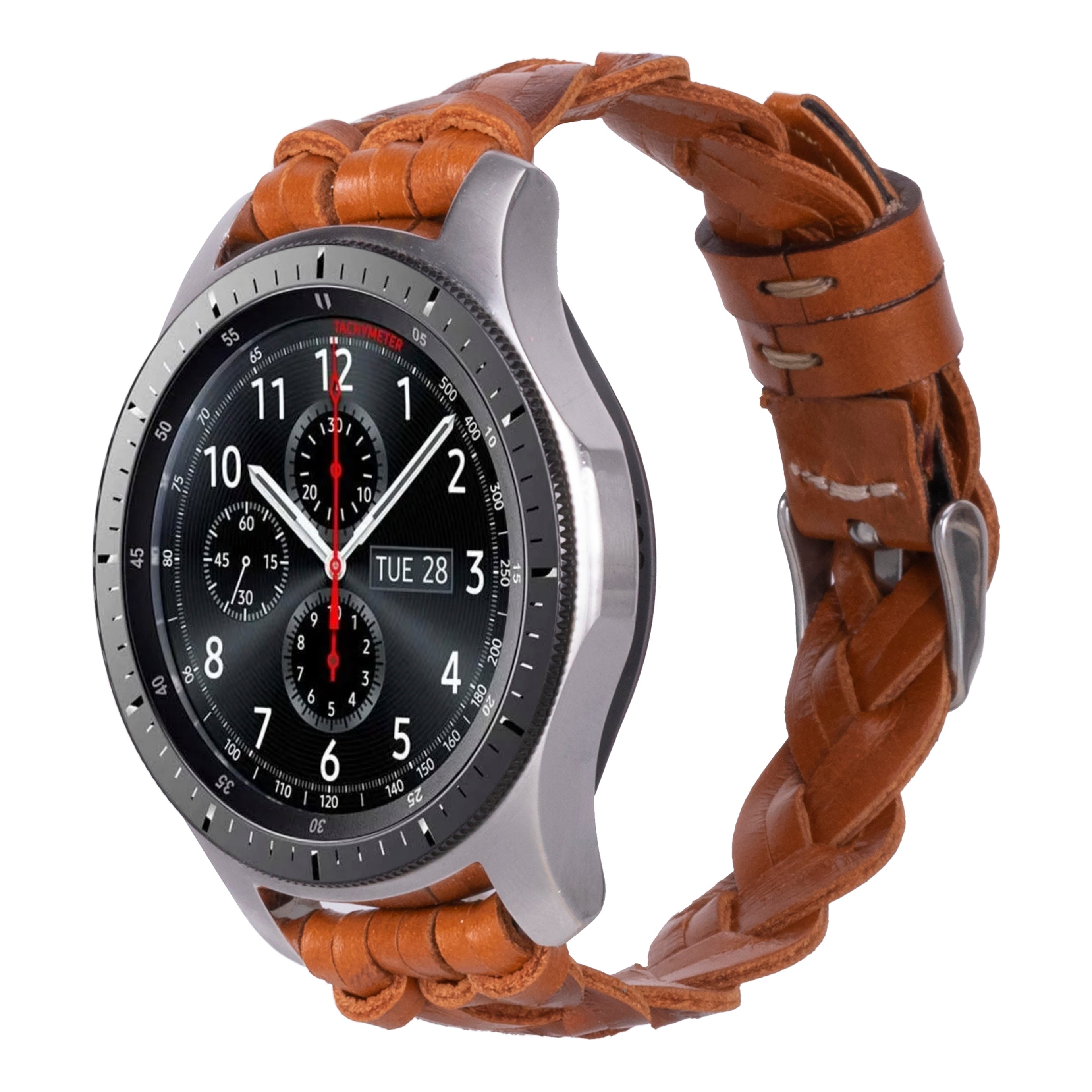 Geflochtenes Samsung Galaxy-Uhrenarmband aus echtem Leder