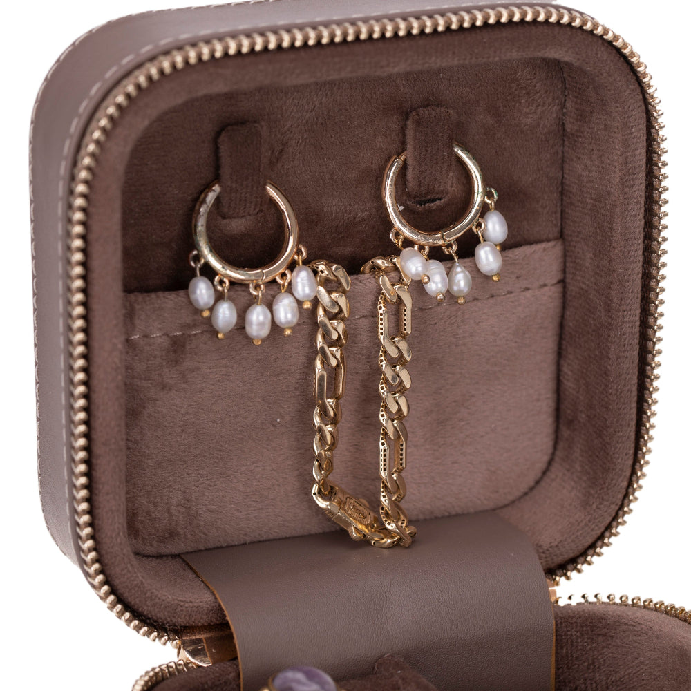 Amanda Genuine Leather Jewelry Box