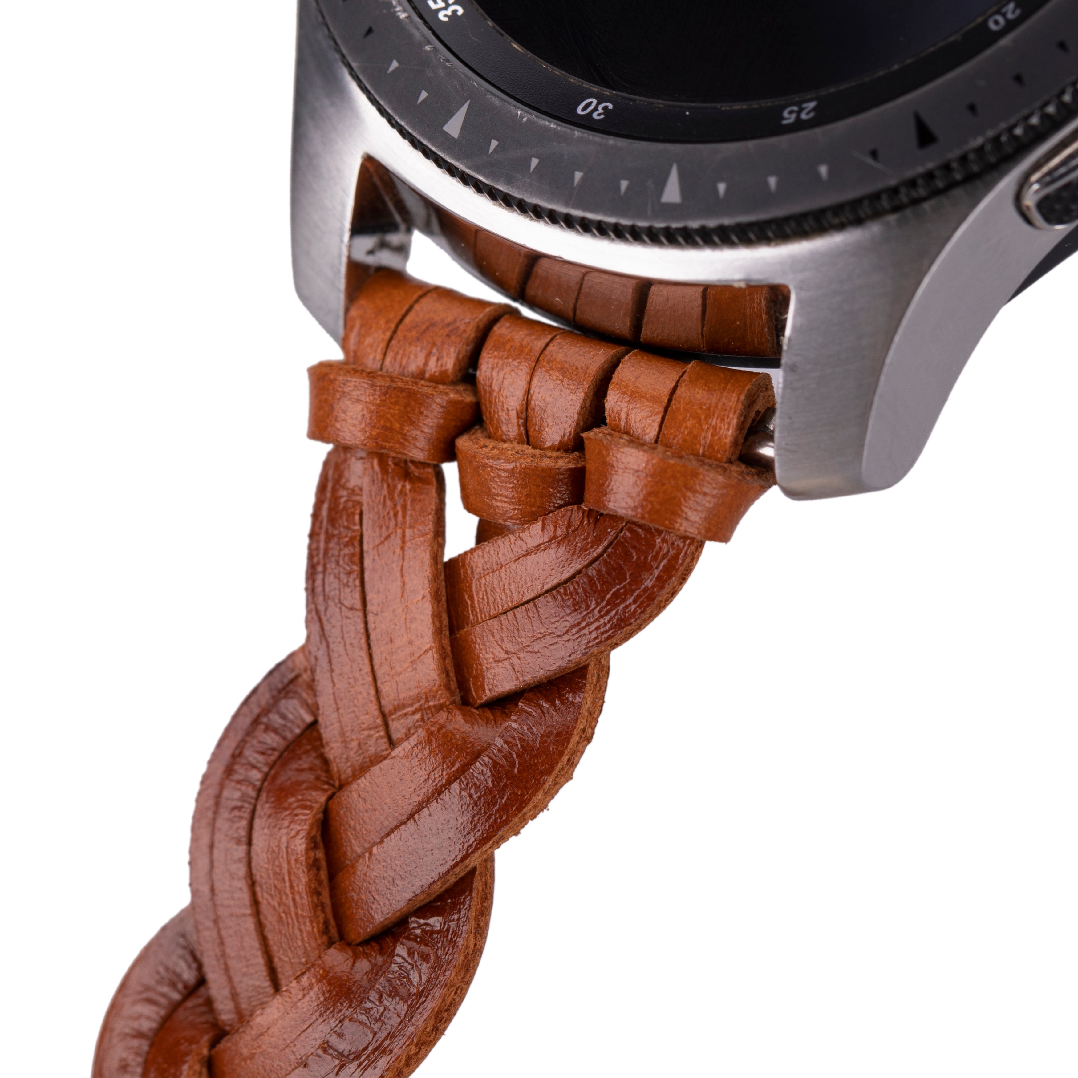 Geflochtenes Samsung Galaxy-Uhrenarmband aus echtem Leder
