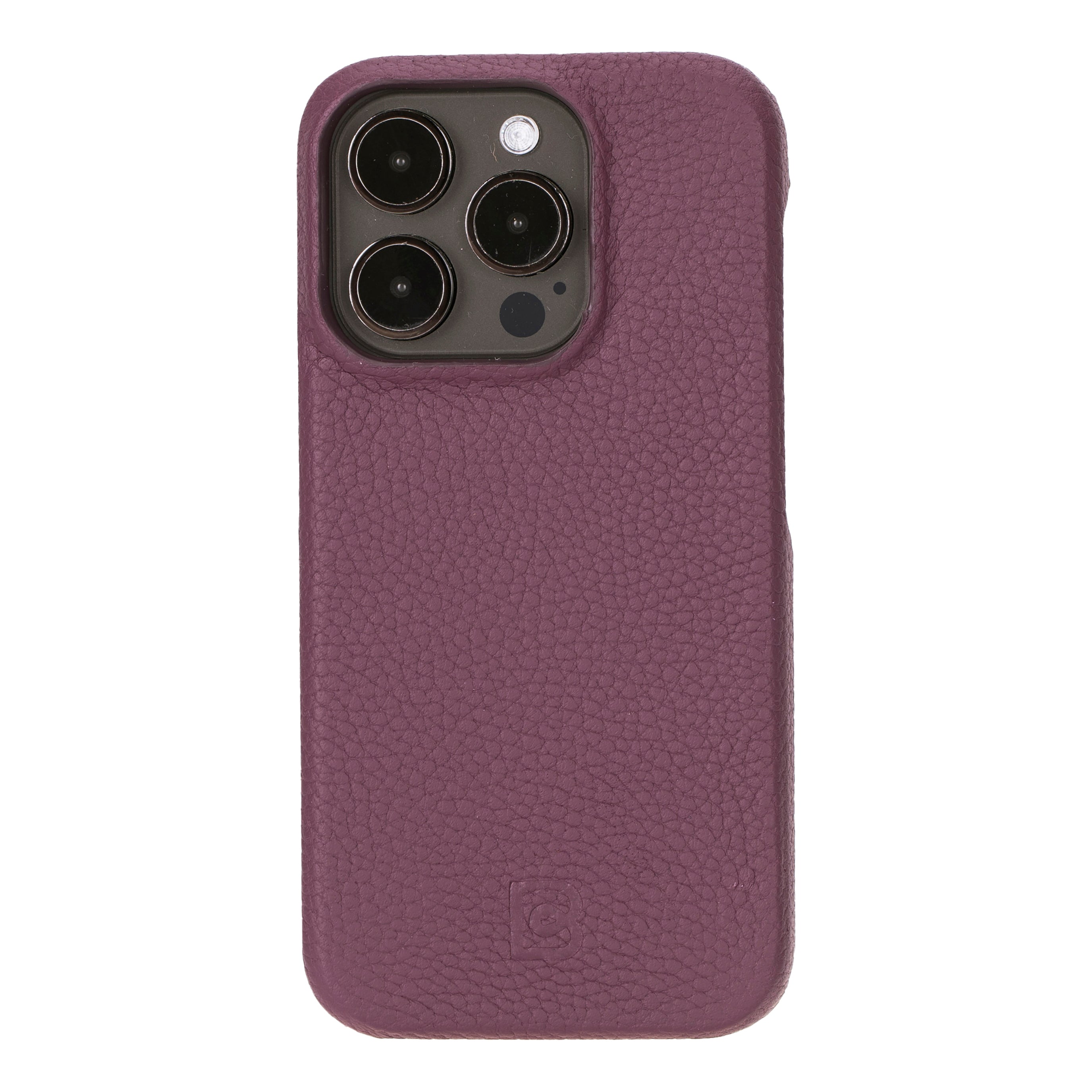 Coque arrière entièrement en cuir véritable à clipser pour iPhone 15 Plus (6,7") F360