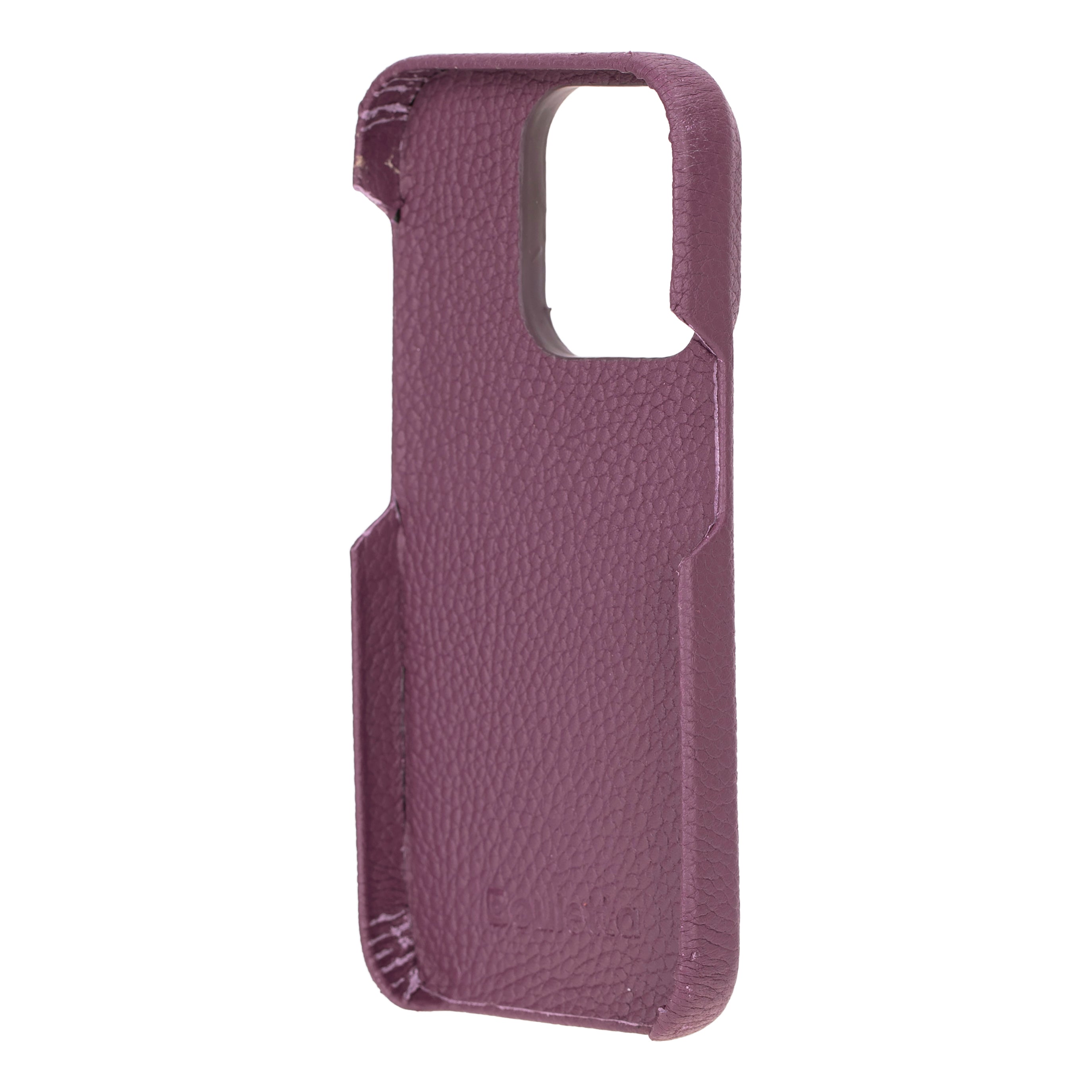 Coque arrière entièrement en cuir véritable à clipser pour iPhone 15 (6,1") F360