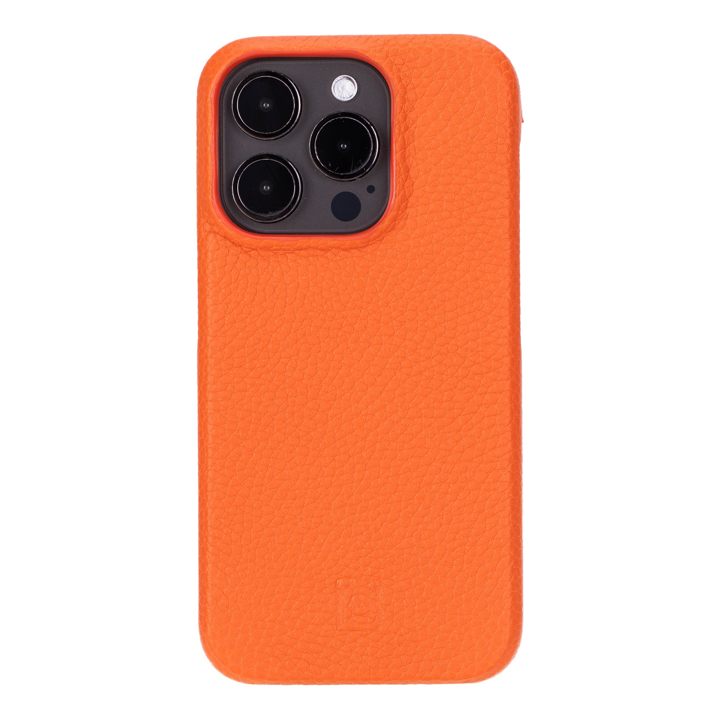 Coque arrière entièrement en cuir véritable à clipser pour iPhone 15 Plus (6,7") F360