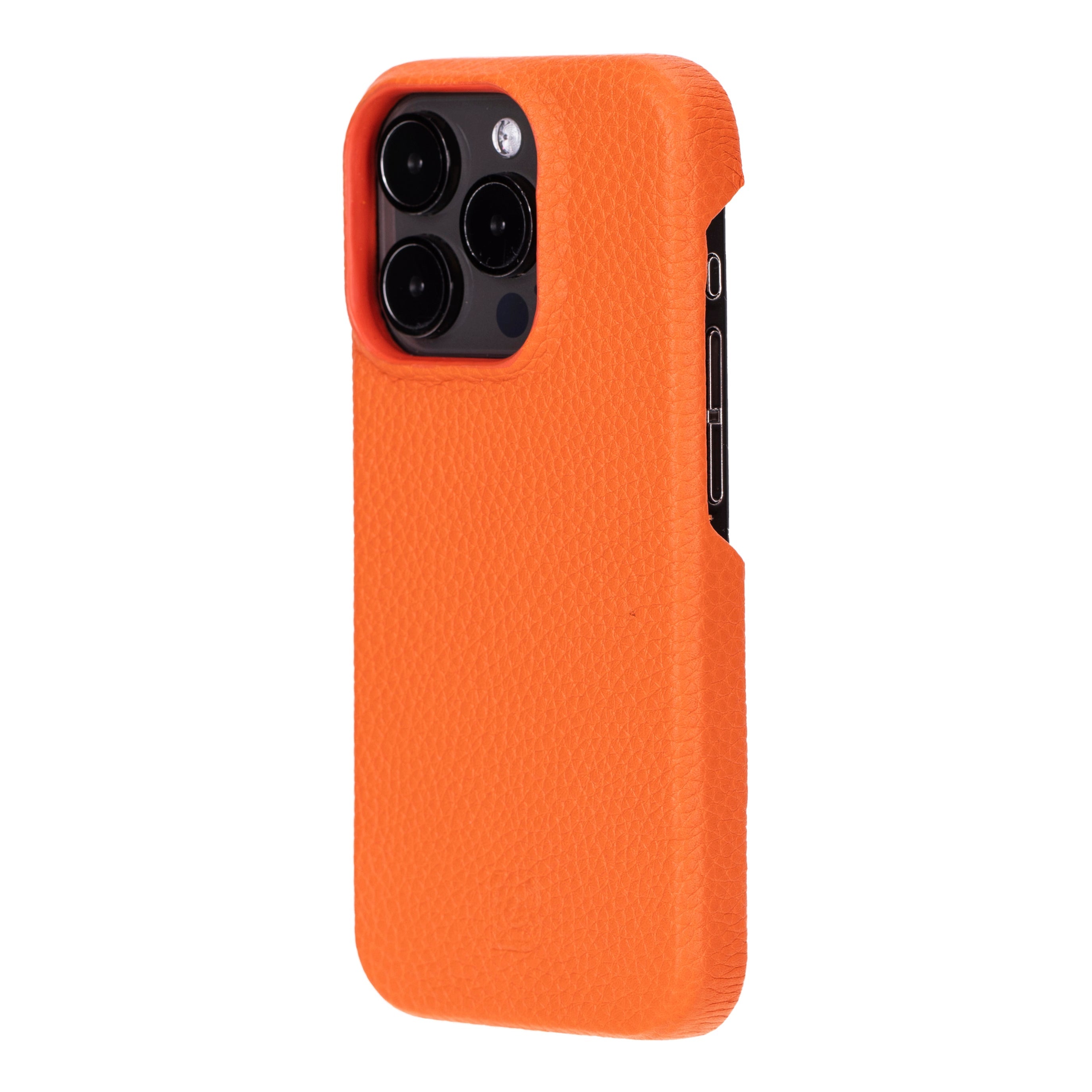 Coque arrière entièrement en cuir véritable à clipser pour iPhone 15 (6,1") F360