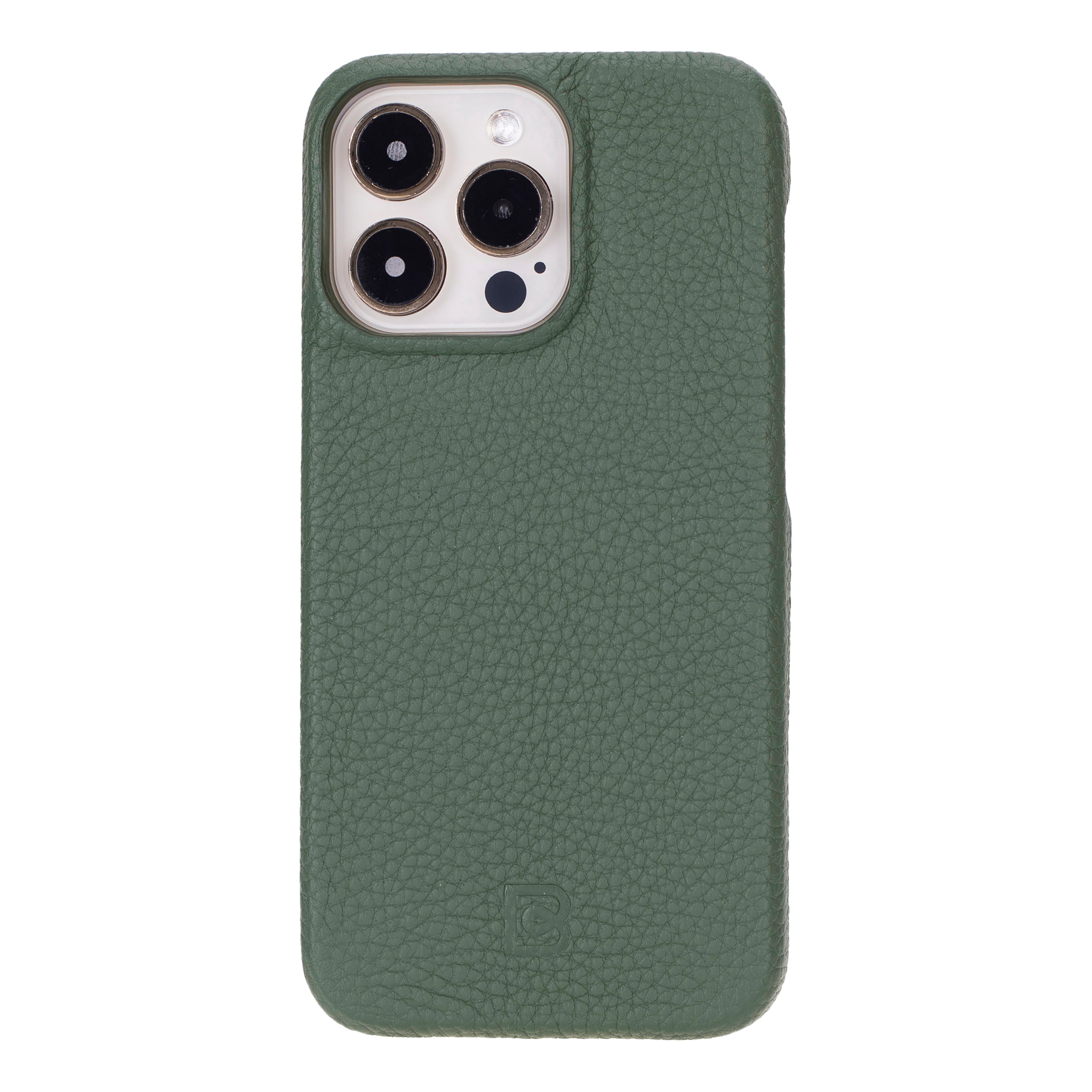 Coque arrière entièrement en cuir véritable à clipser pour iPhone 15 Plus (6,7") F360
