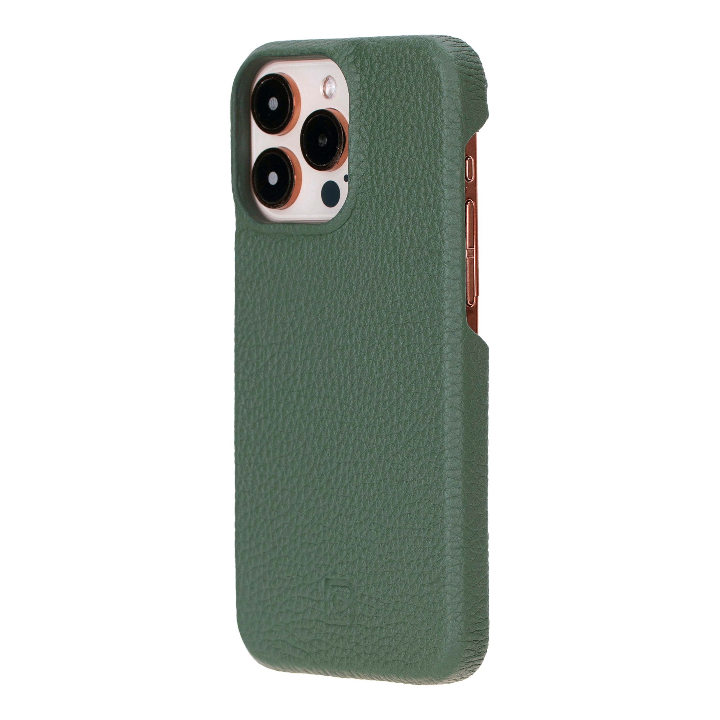 Coque arrière entièrement en cuir véritable à clipser pour iPhone 15 Plus (6,7") F360