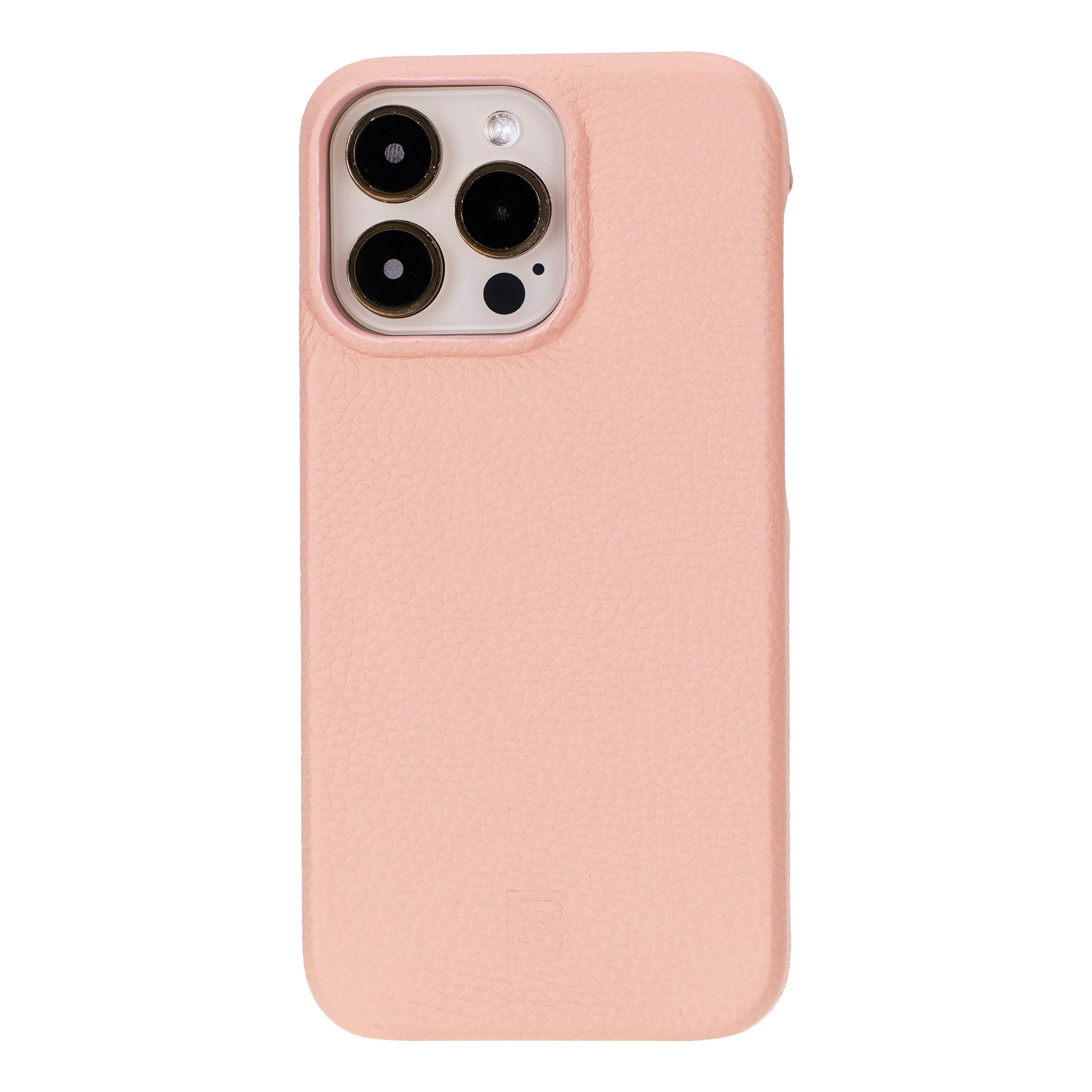 Coque arrière entièrement en cuir véritable à clipser pour iPhone 15 (6,1") F360