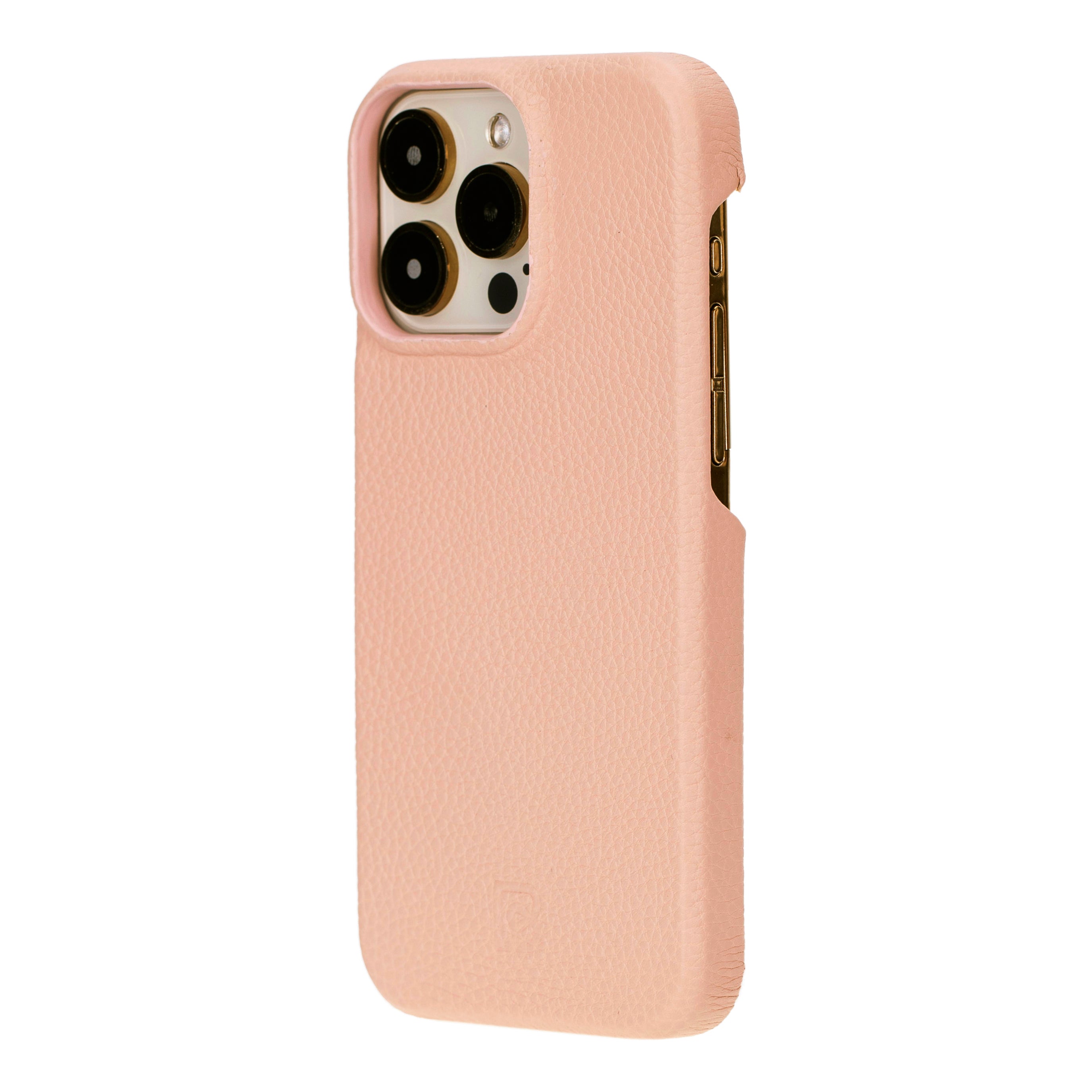 Coque arrière entièrement en cuir véritable à clipser pour iPhone 15 (6,1") F360