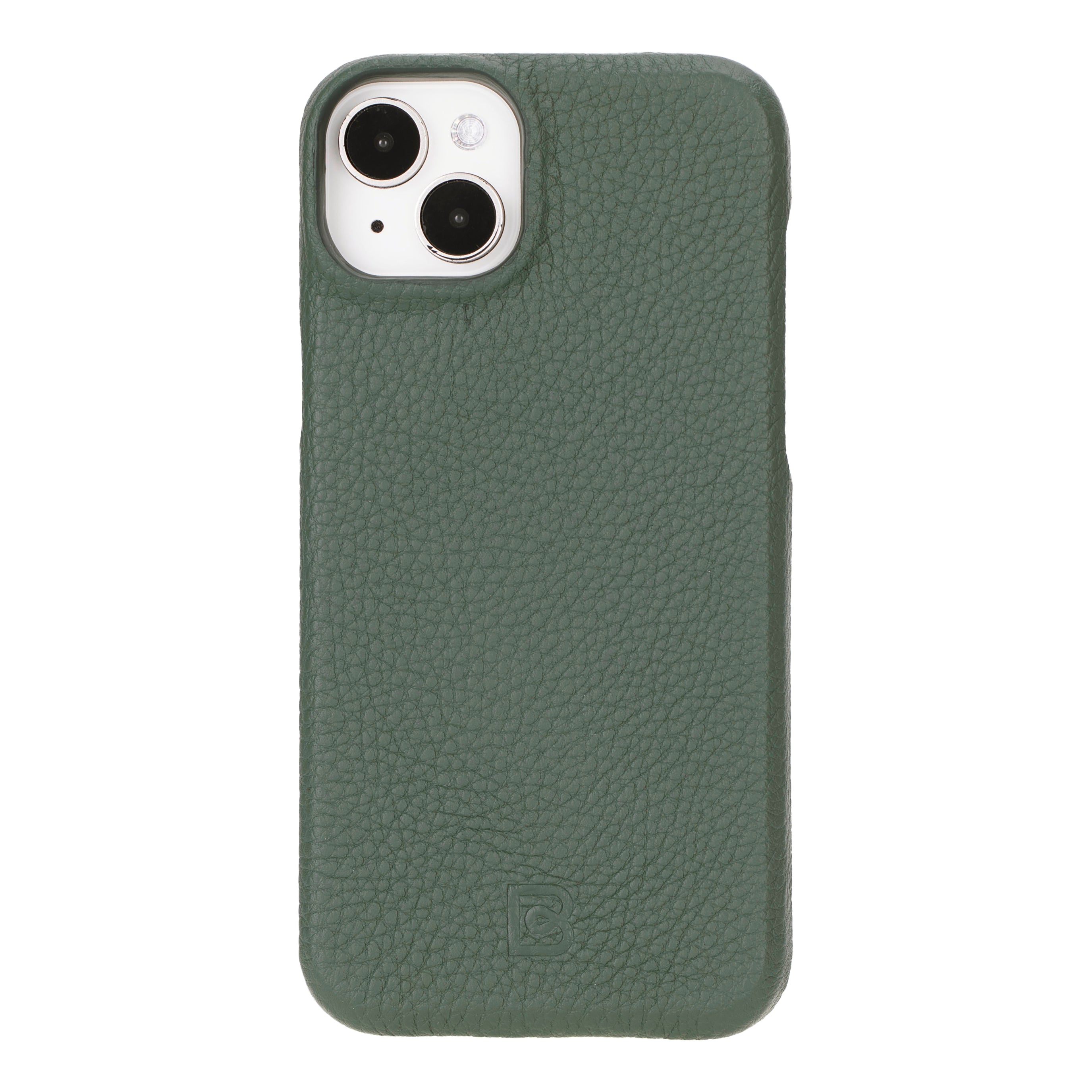 Coque arrière entièrement en cuir véritable à clipser pour iPhone 15 Pro (6,1") F360
