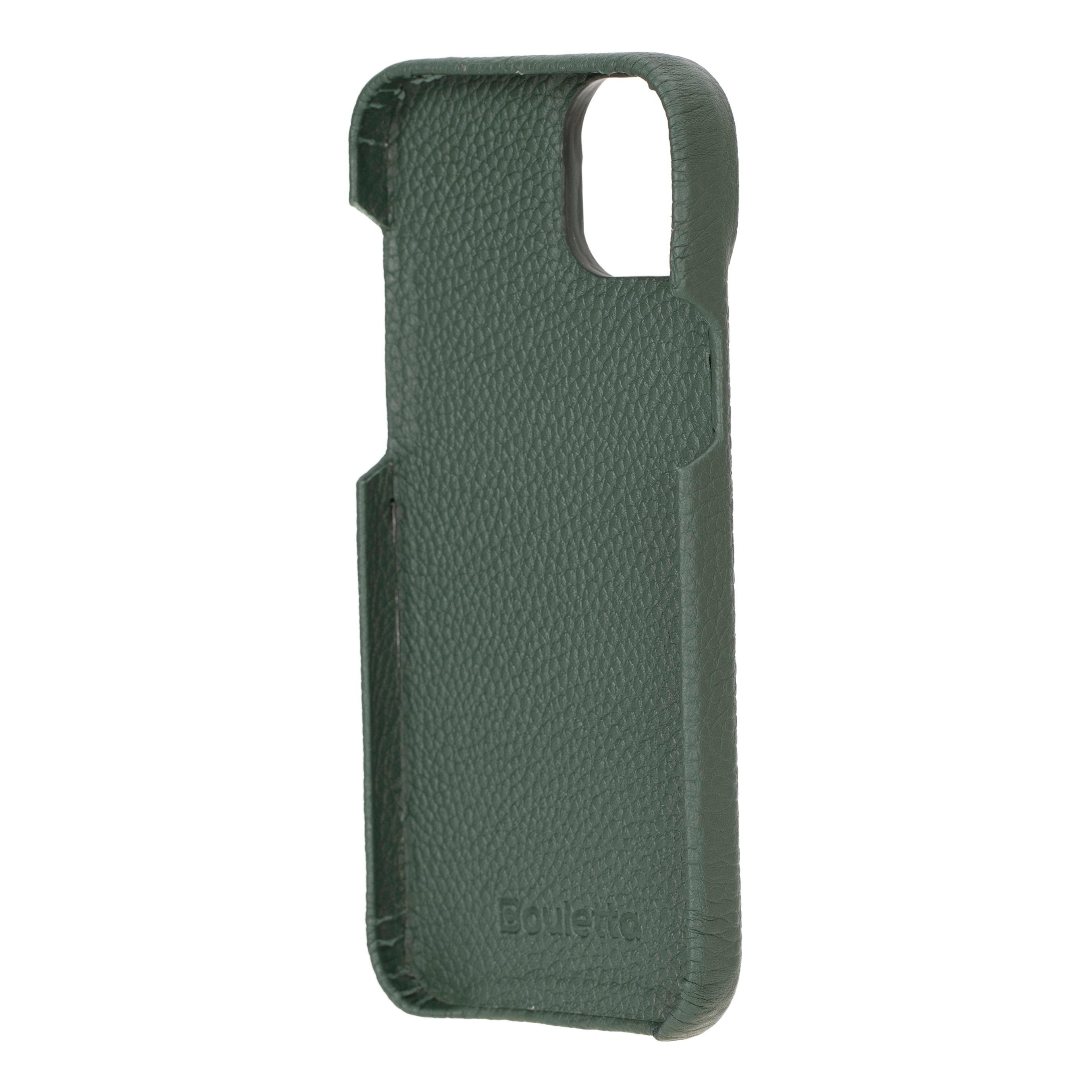Coque arrière entièrement en cuir véritable à clipser pour iPhone 15 (6,1") F360