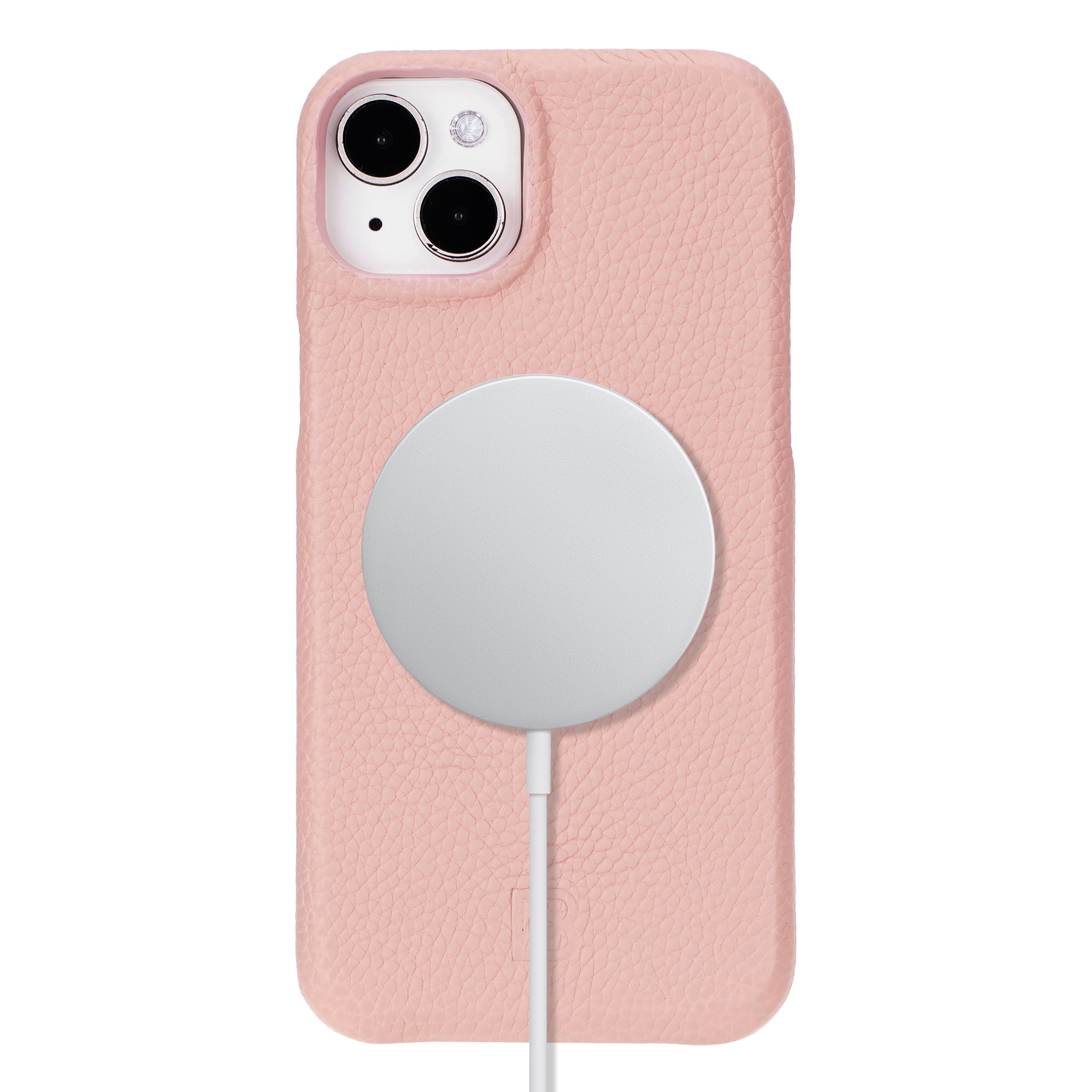 Coque arrière entièrement en cuir véritable à clipser pour iPhone 15 Pro (6,1") F360