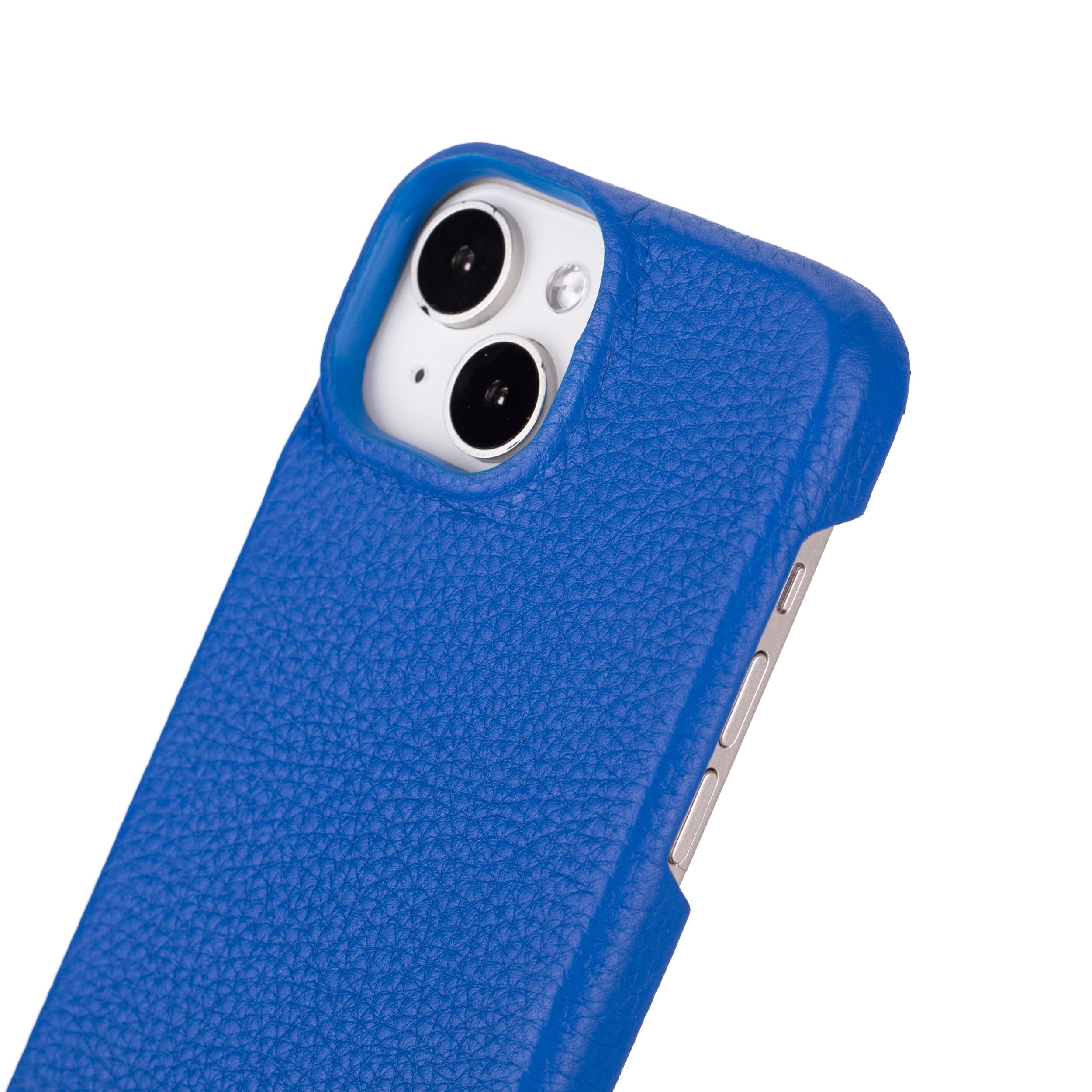 Coque arrière entièrement en cuir véritable à clipser pour iPhone 15 (6,1") F360