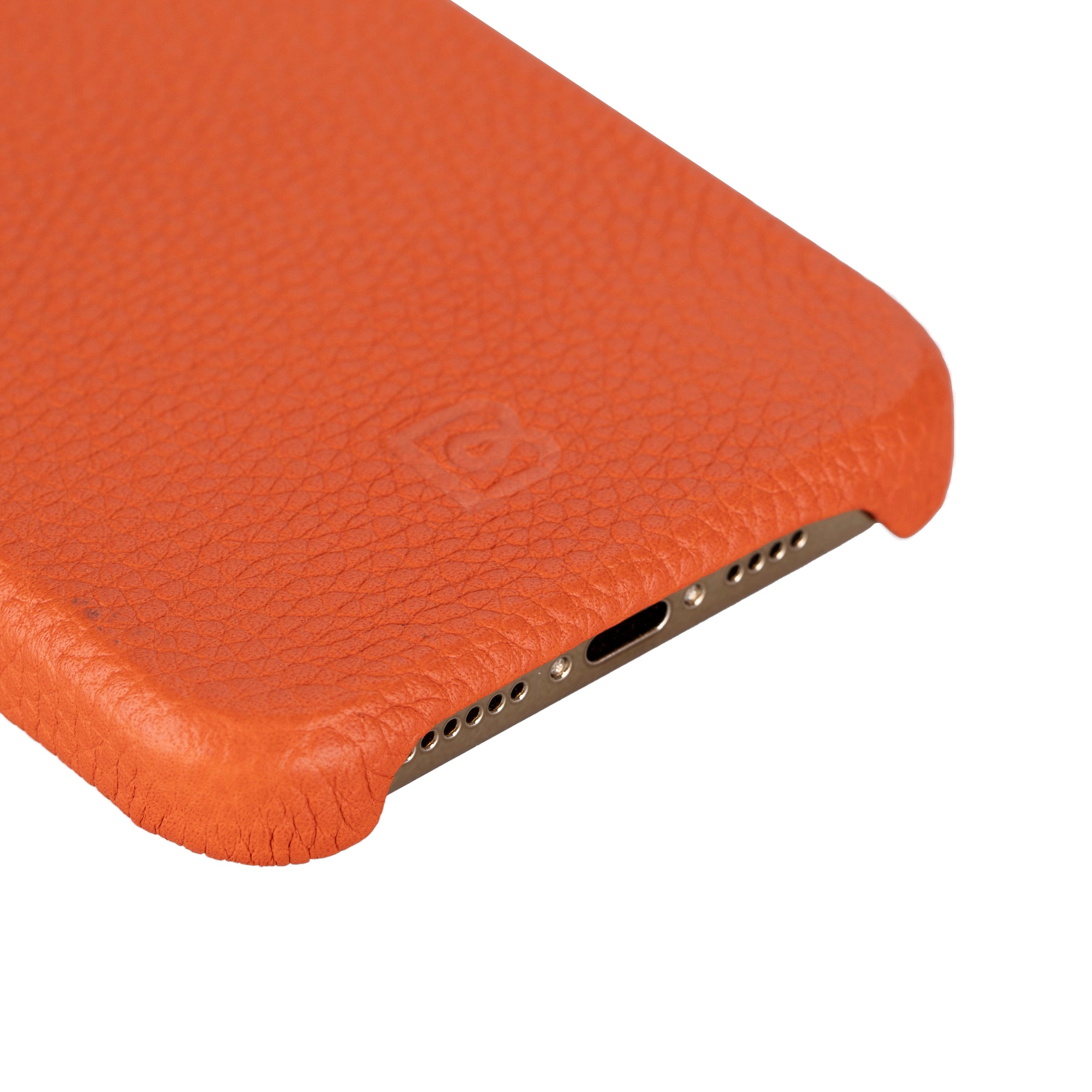 Coque arrière entièrement en cuir véritable à clipser pour iPhone 15 Pro (6,1") F360