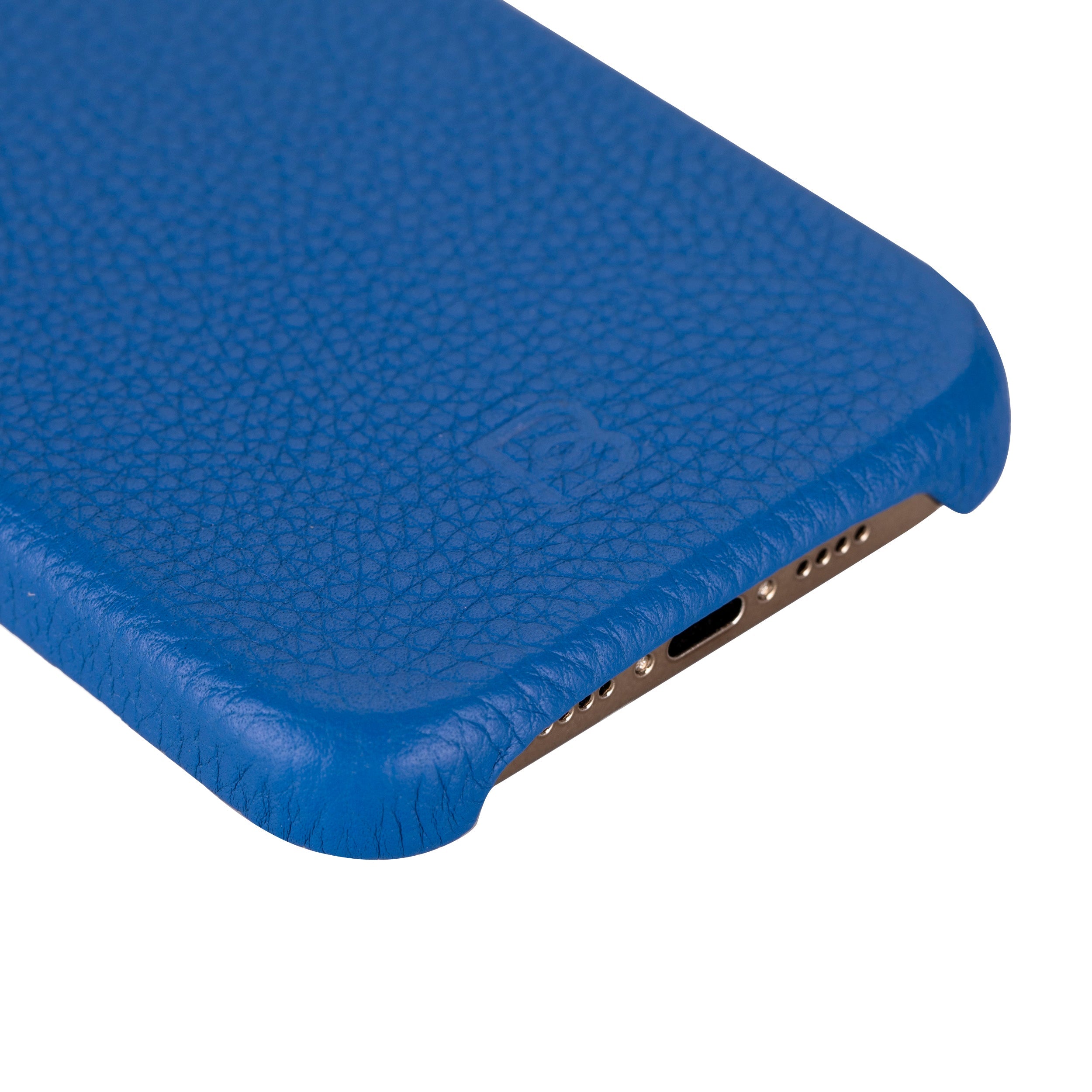 Coque arrière entièrement en cuir véritable à clipser pour iPhone 15 Plus (6,7") F360