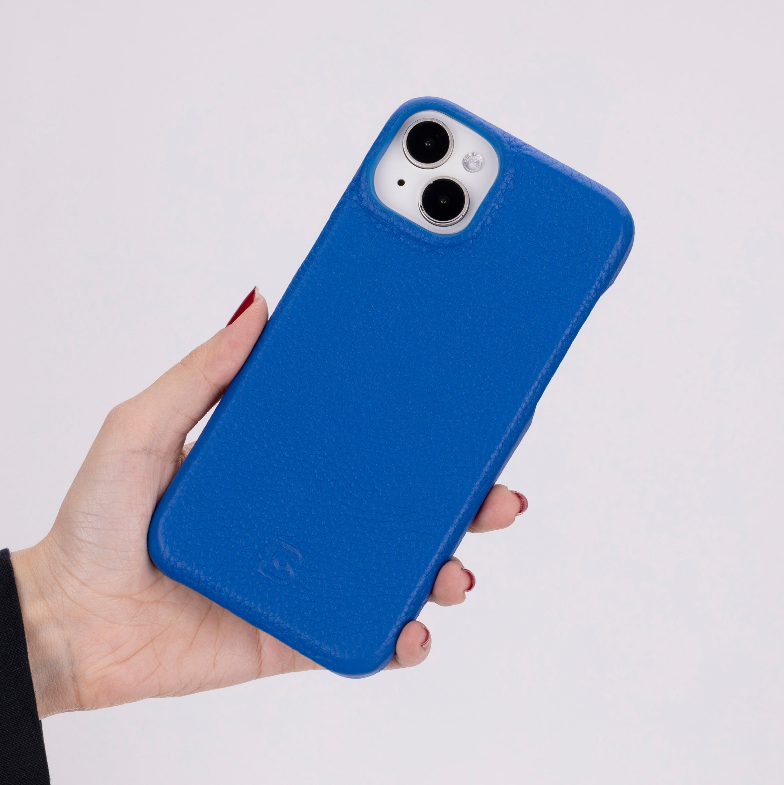 Coque arrière entièrement en cuir véritable à clipser pour iPhone 15 Pro (6,1") F360
