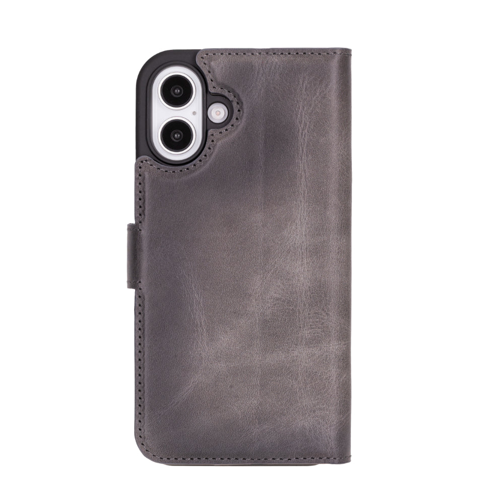 Nebula iPhone 16 (6.1") Genuine Leather Magic Detachable Wallet Case