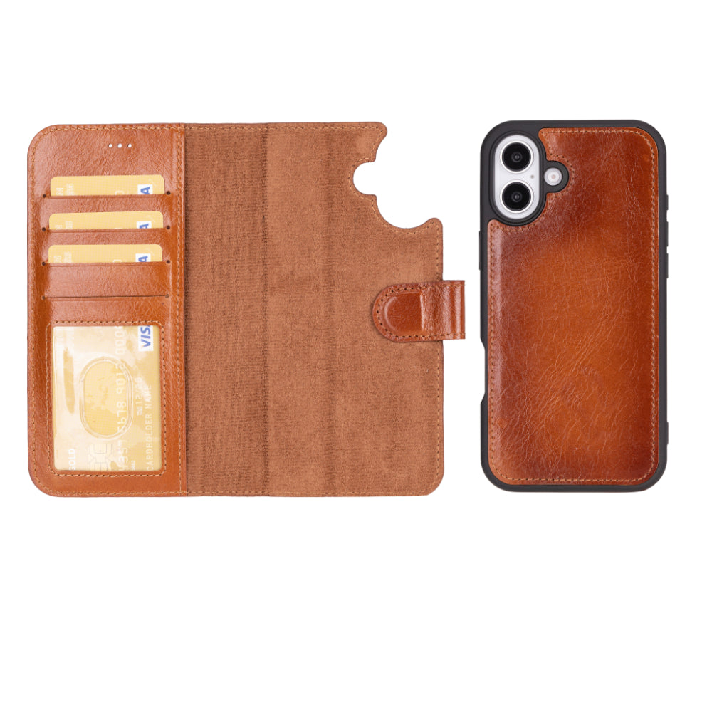 Nebula iPhone 16 (6.1") Genuine Leather Magic Detachable Wallet Case