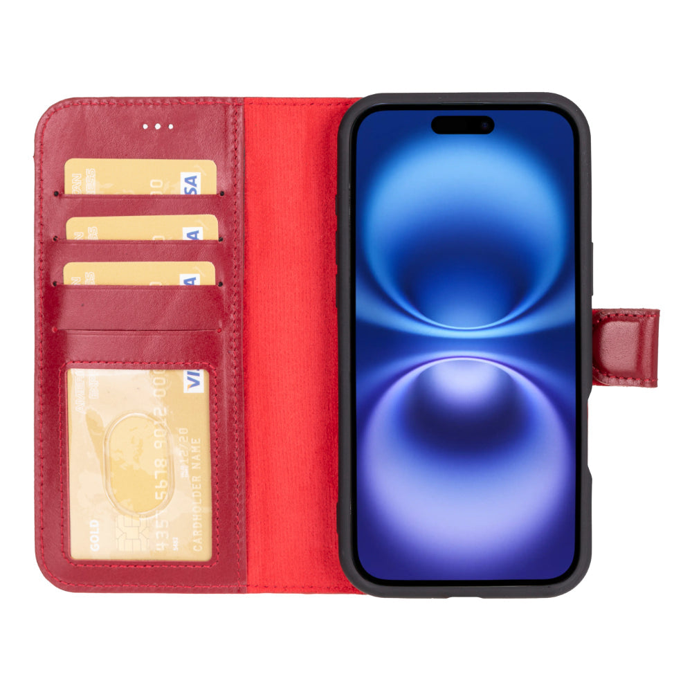 Nebula iPhone 16 (6.1") Genuine Leather Magic Detachable Wallet Case