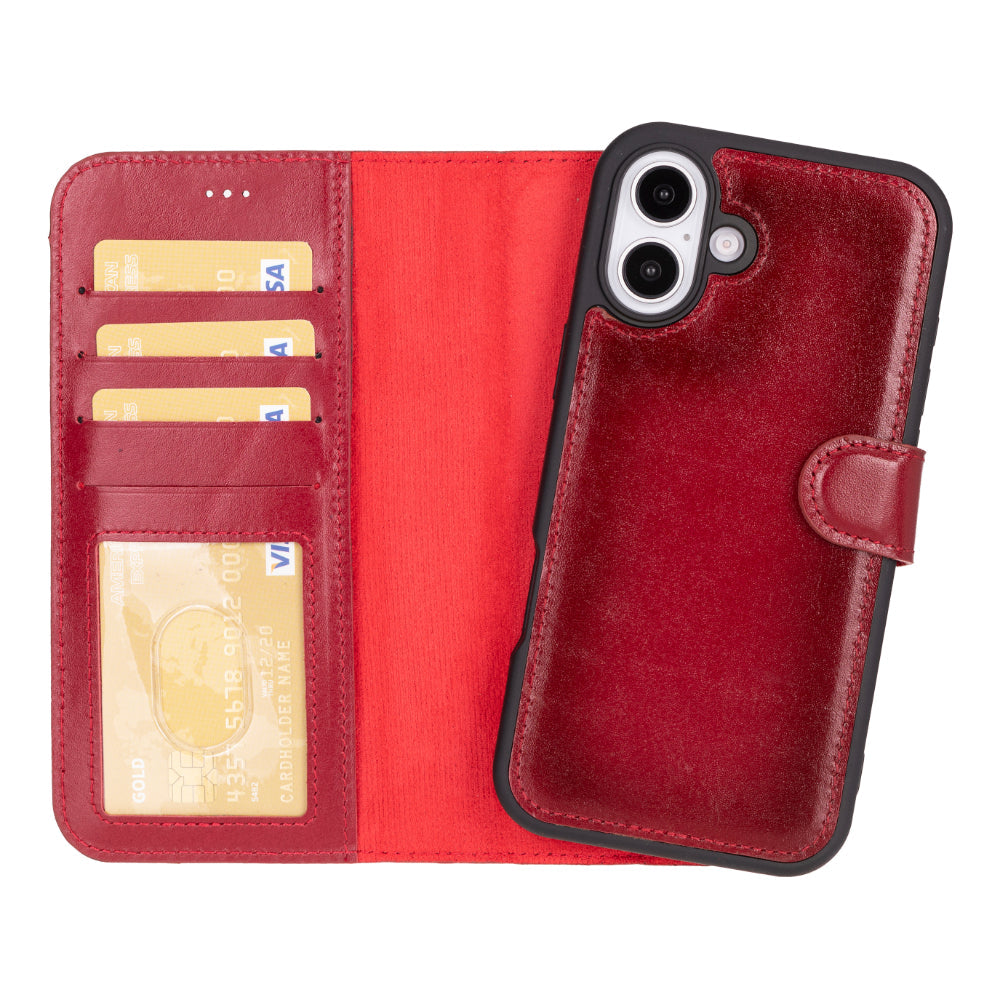 Nebula iPhone 16 (6.1") Genuine Leather Magic Detachable Wallet Case