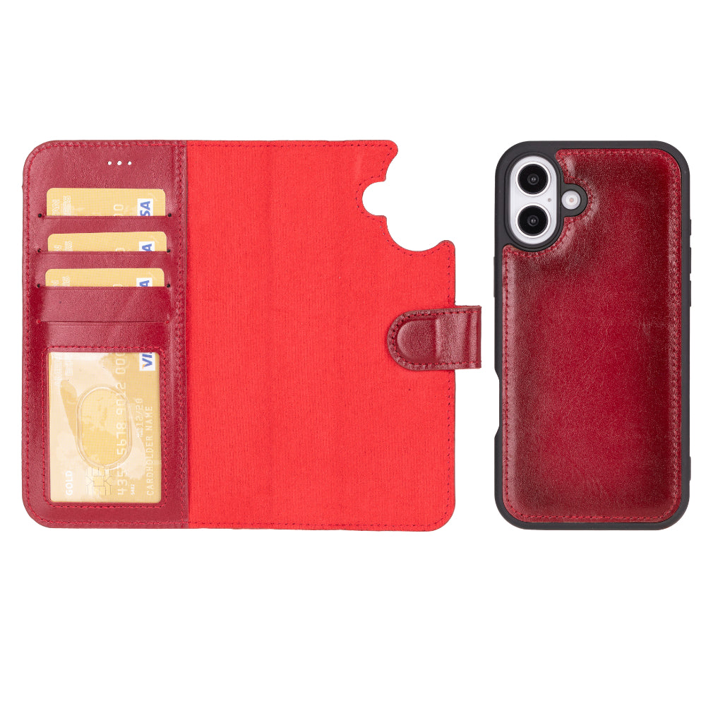 Nebula iPhone 16 (6.1") Genuine Leather Magic Detachable Wallet Case