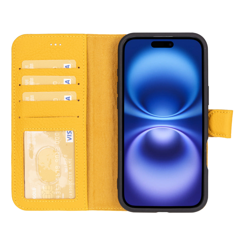Nebula iPhone 16 (6.1") Genuine Leather Magic Detachable Wallet Case