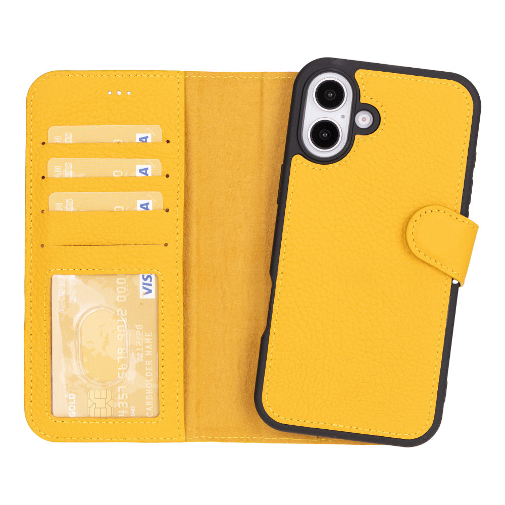 Nebula iPhone 16 (6.1") Genuine Leather Magic Detachable Wallet Case