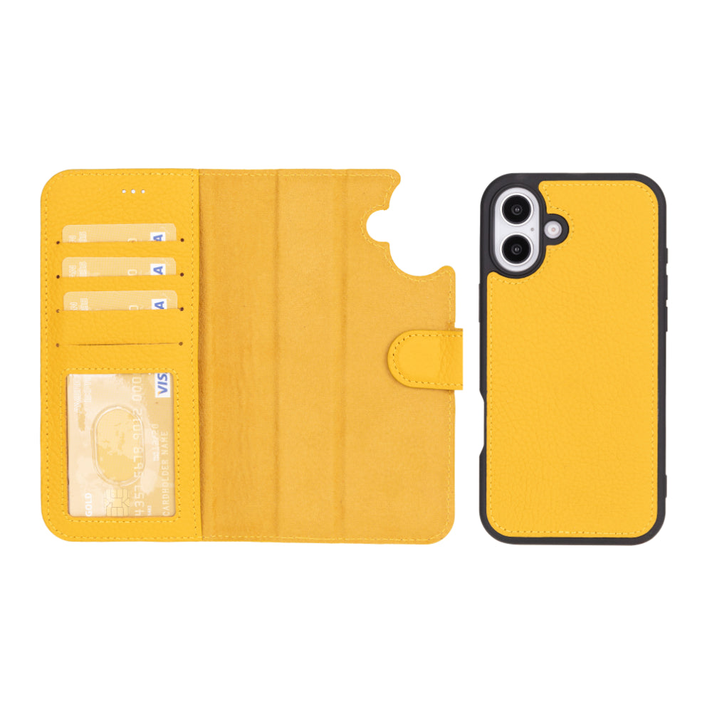 Nebula iPhone 16 (6.1") Genuine Leather Magic Detachable Wallet Case