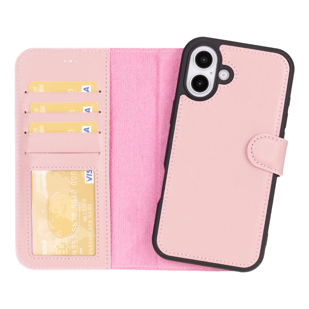 Nebula iPhone 16 (6.1") Genuine Leather Magic Detachable Wallet Case