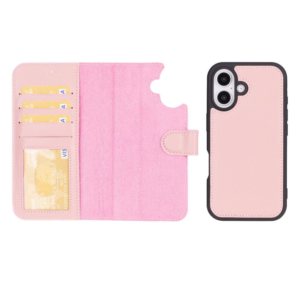Nebula iPhone 16 (6.1") Genuine Leather Magic Detachable Wallet Case
