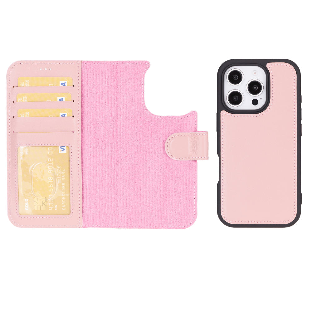 Étui portefeuille amovible en cuir pour iPhone 17 Pro Max