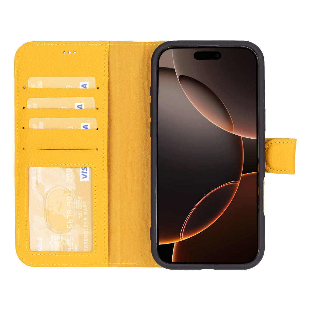 Étui portefeuille amovible en cuir pour iPhone 17 Pro Max