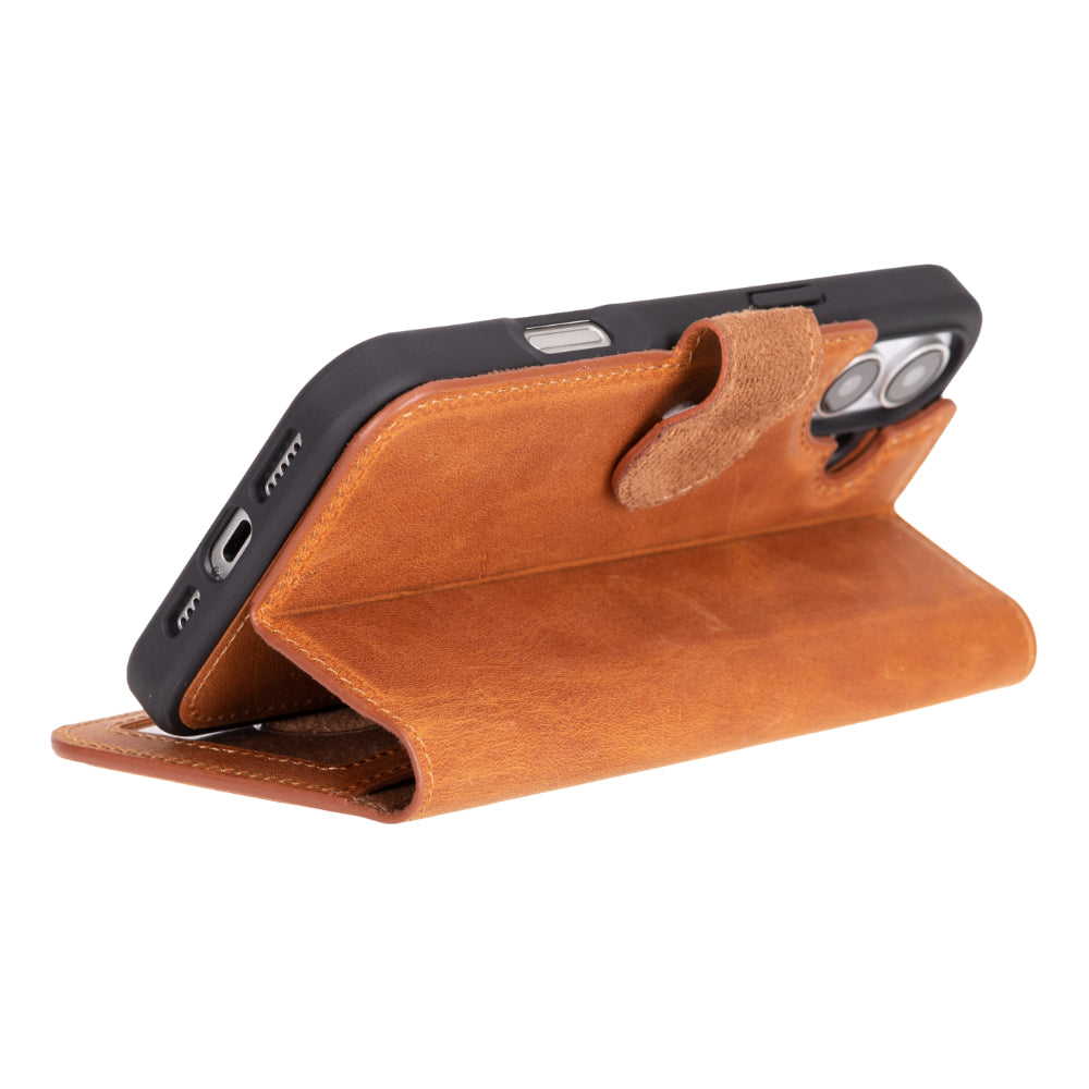 Nebula iPhone 16 (6.1") Genuine Leather Magic Detachable Wallet Case