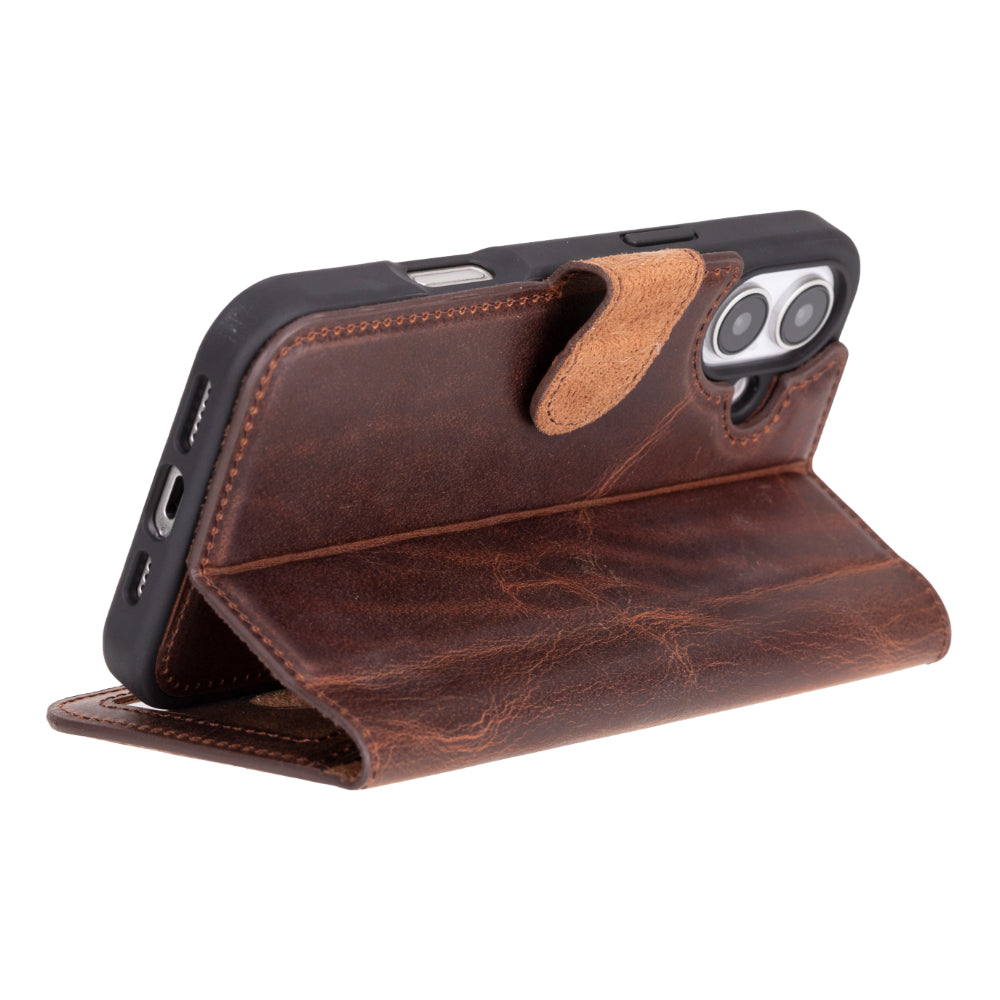 Nebula iPhone 16 (6.1") Genuine Leather Magic Detachable Wallet Case