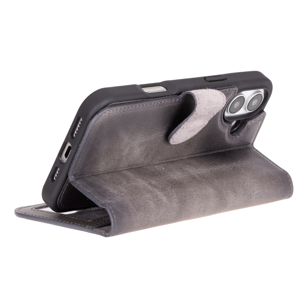 Nebula iPhone 16 (6.1") Genuine Leather Magic Detachable Wallet Case