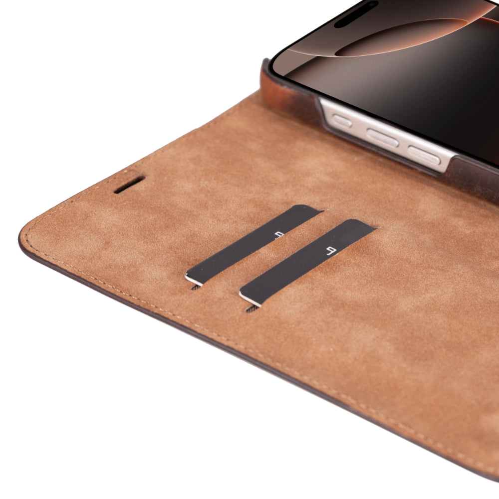Étui portefeuille en cuir Sonat pour iPhone 16 Pro (6,3")