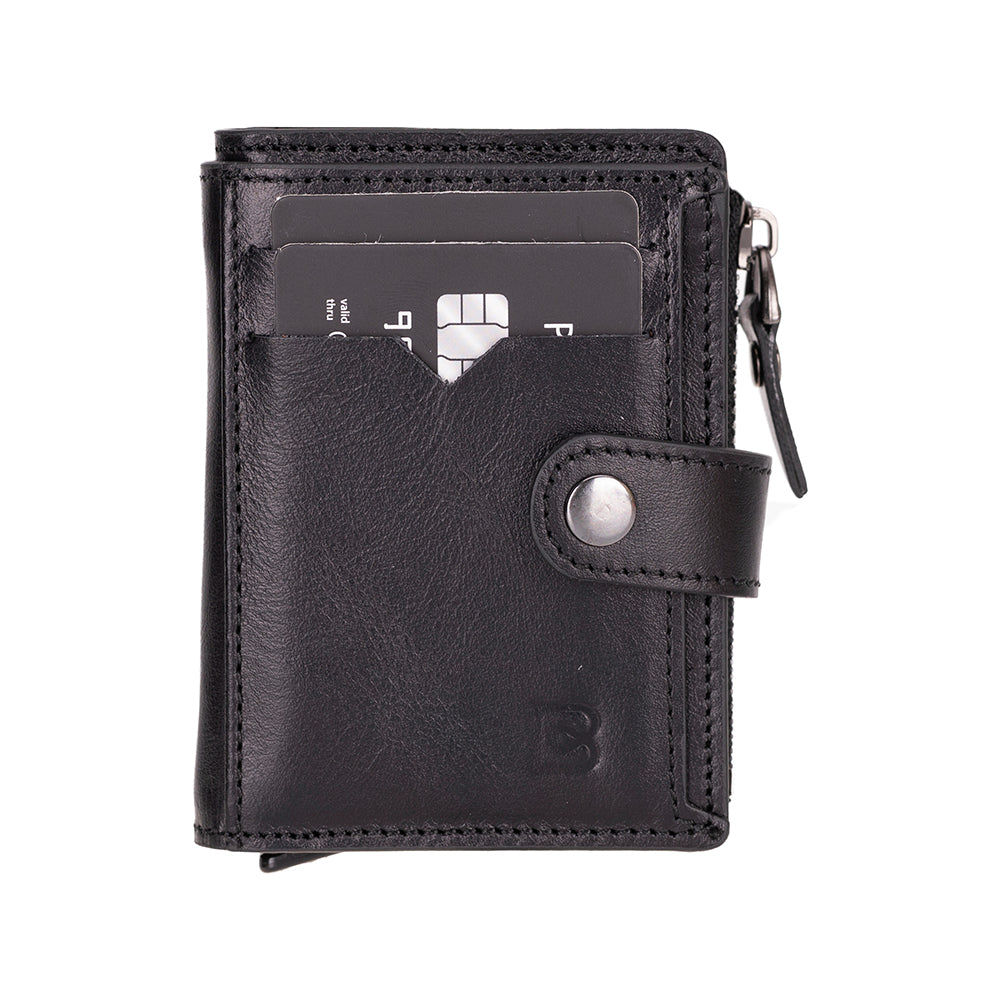 Lumora Genuine Leather Pop-up Card Holder