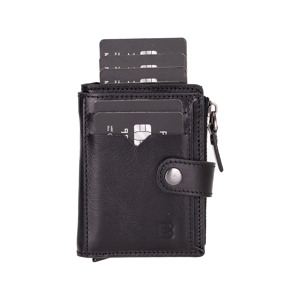 Lumora Genuine Leather Pop-up Card Holder