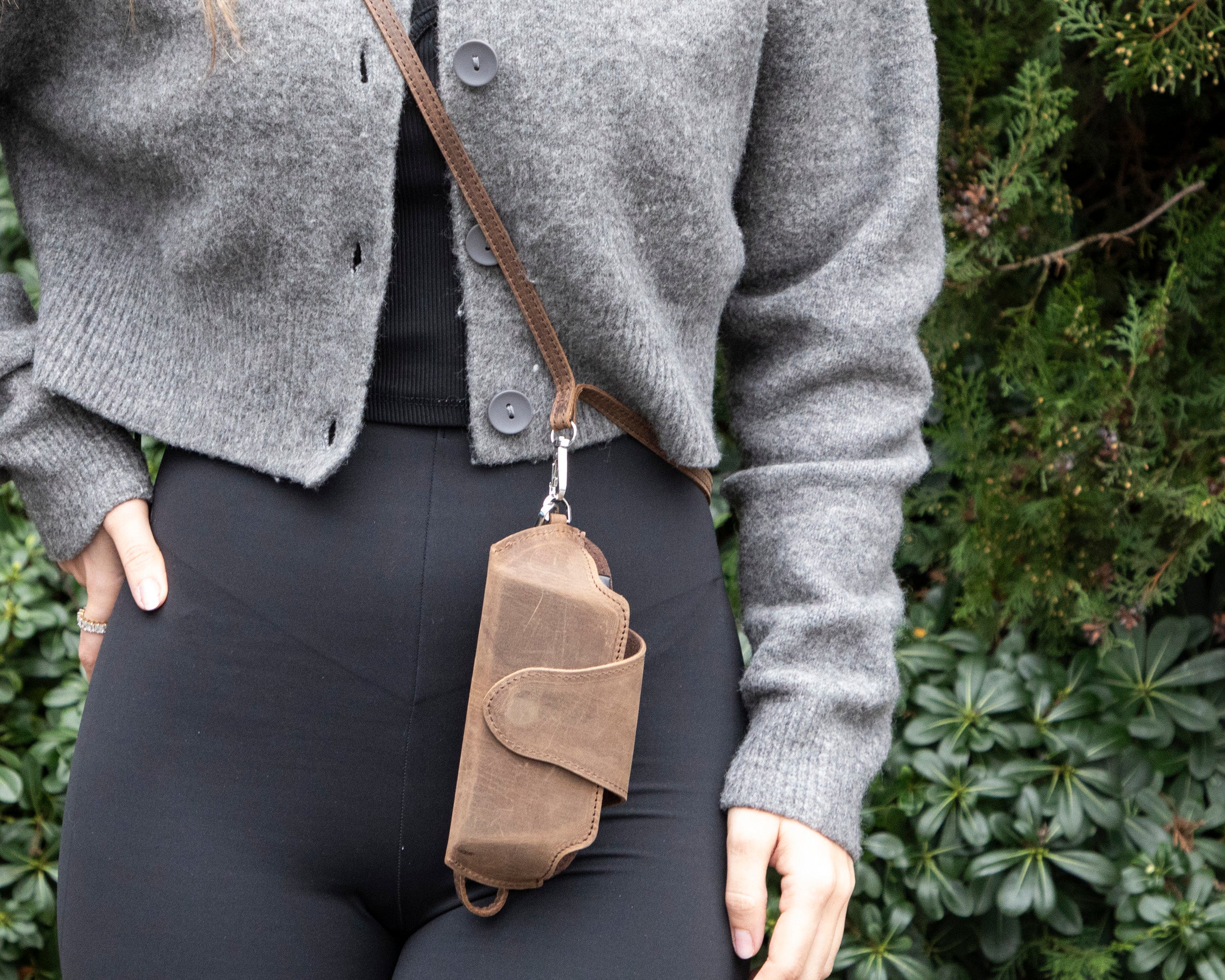 Riviera Brillenetui aus echtem Leder